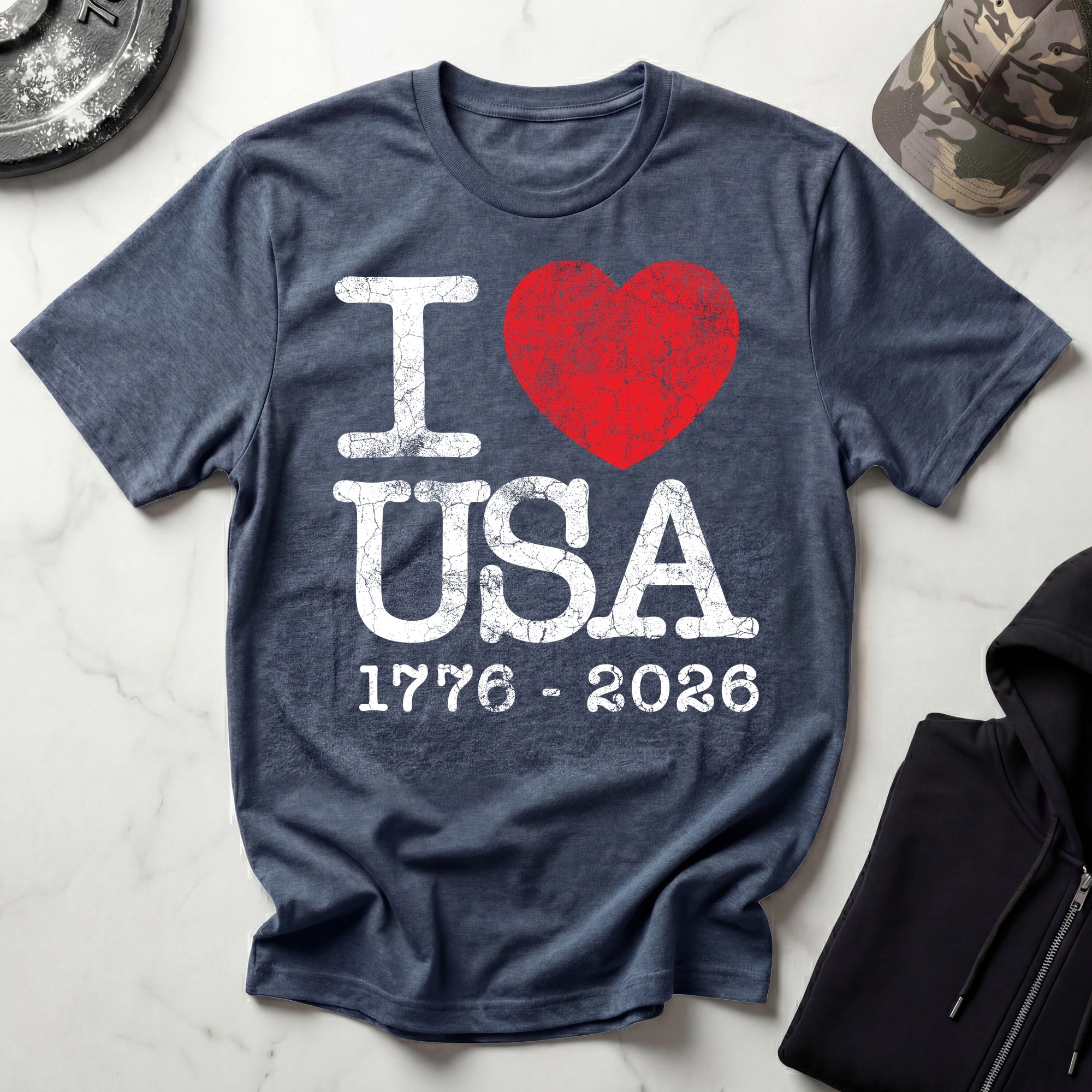 I Heart USA 250 Vintage Gym T-Shirt