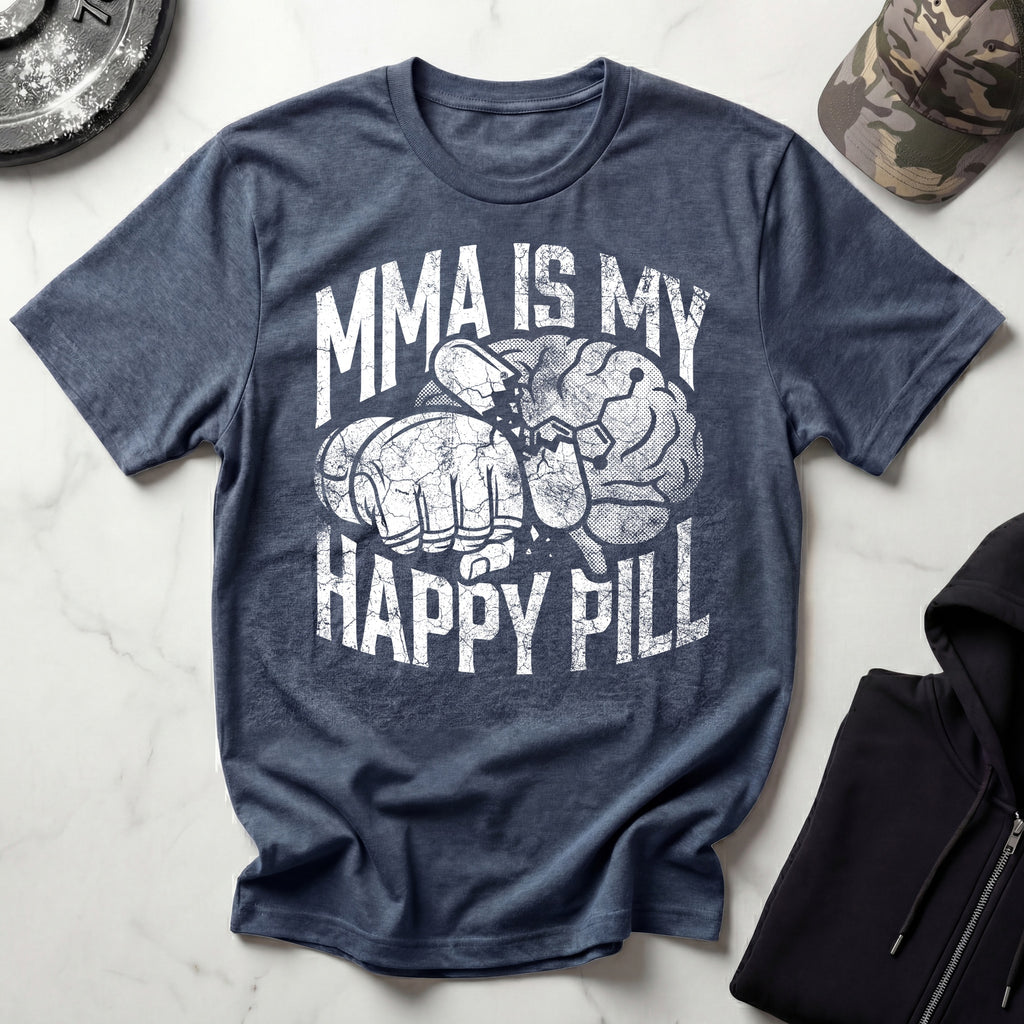 MMA Is My Happy Pill Vintage Gym T-Shirt