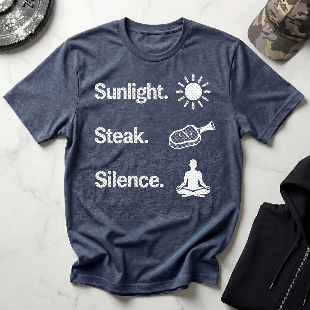Sunlight Steak Silence Neuro Health Gym T-Shirt