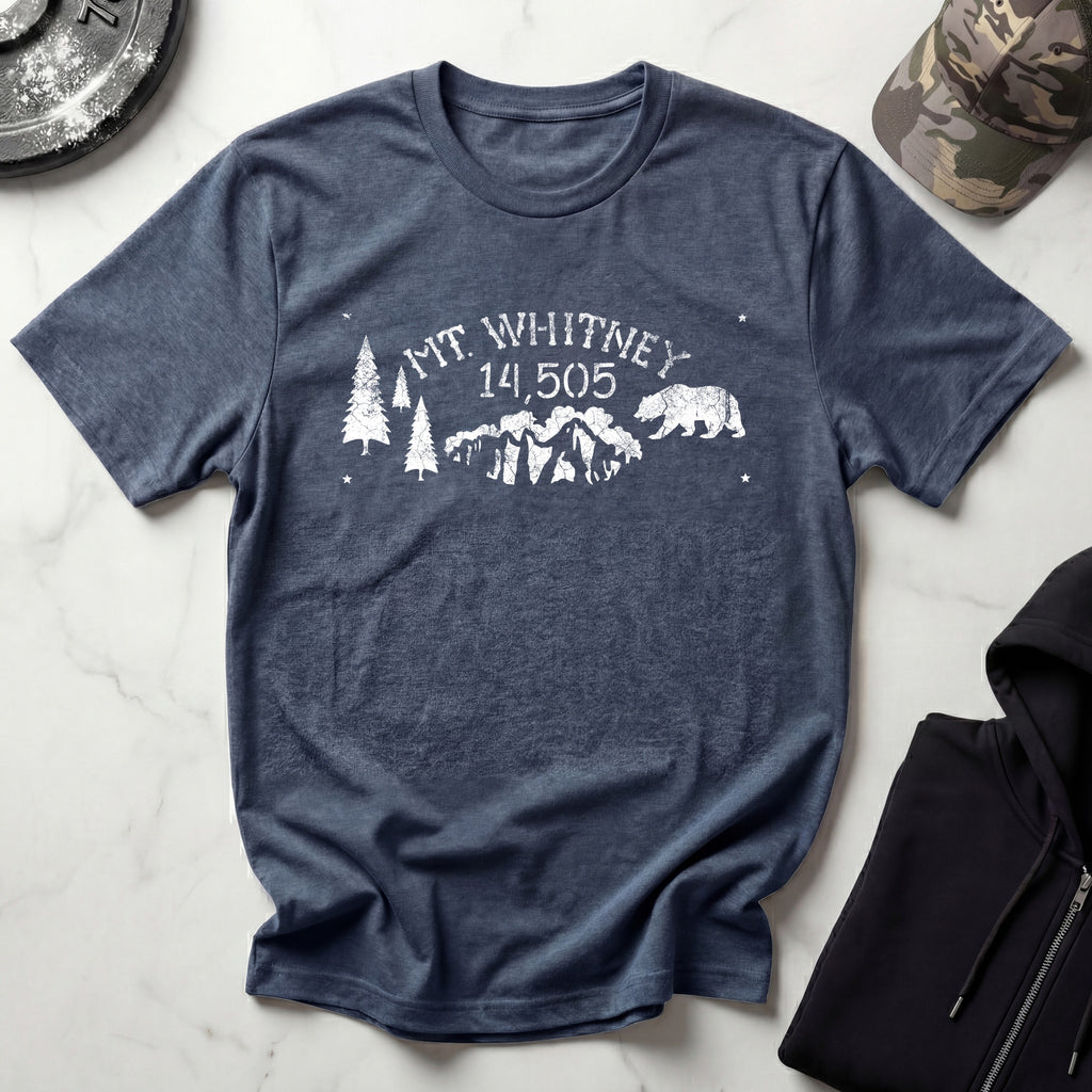 Mt Whitney Summit Retro Gym T-Shirt