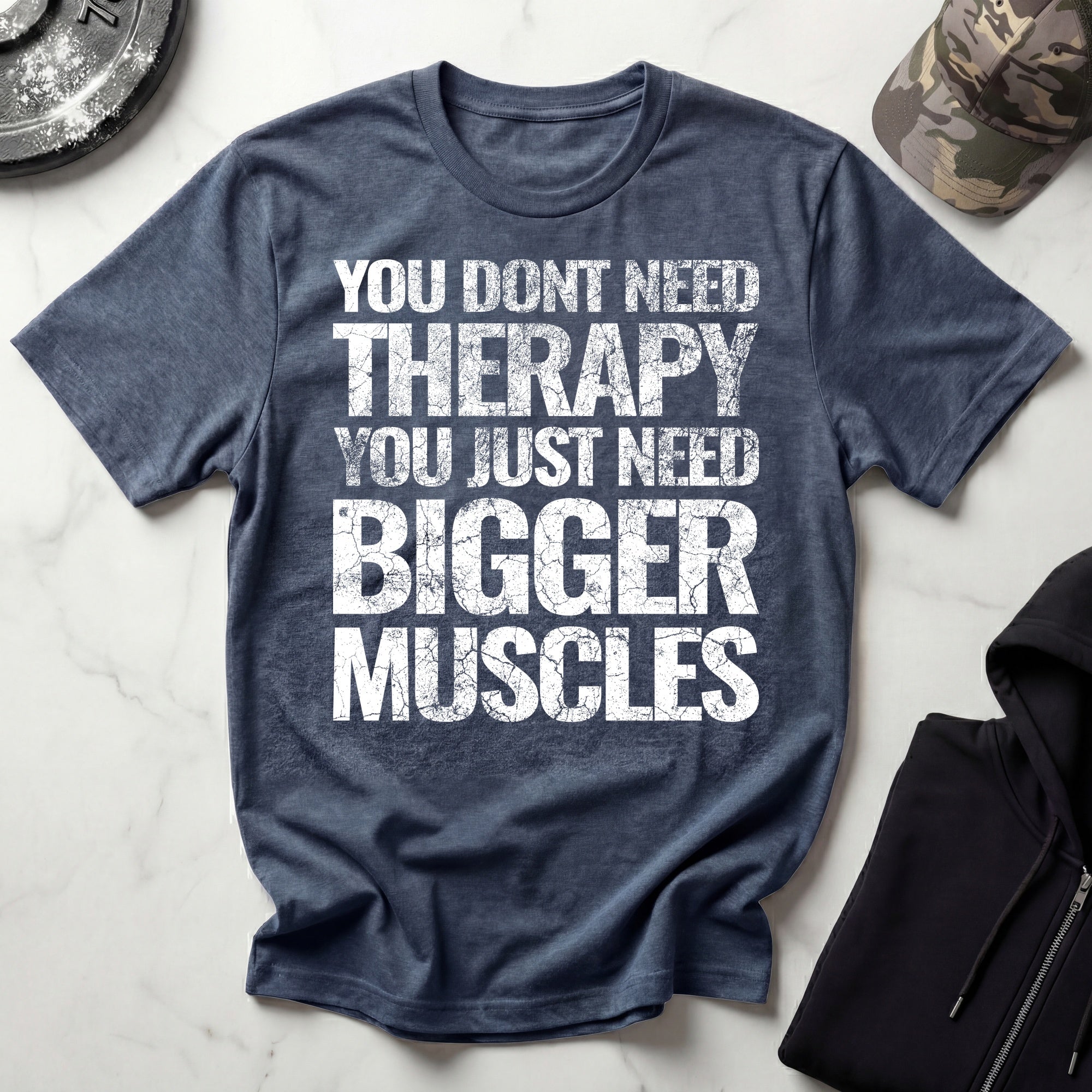 Muscle Therapy Grunge Graphic Gym T-Shirt