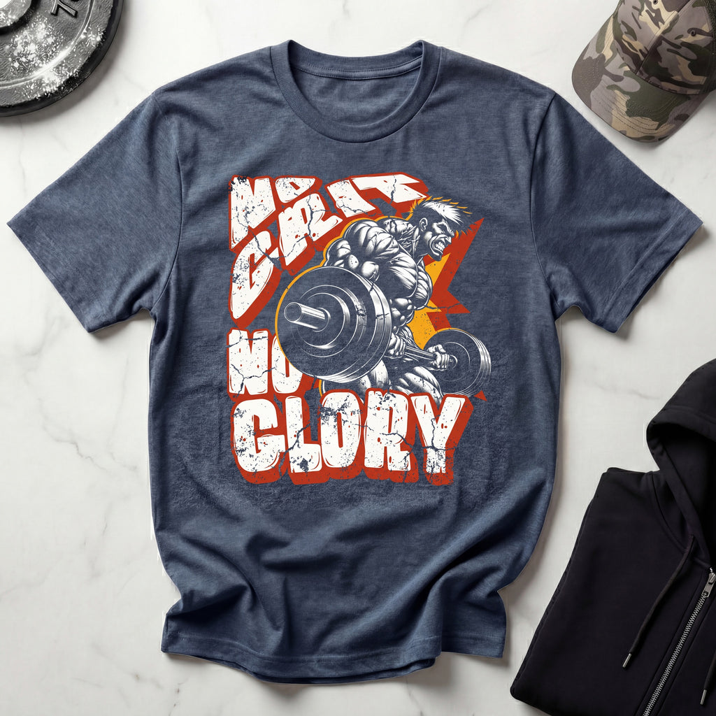 No Grit No Glory Vintage Graphic Gym T-Shirt