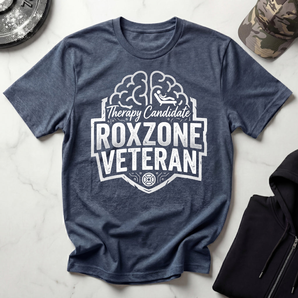 Roxzone Veteran Graphic White Gym T-Shirt