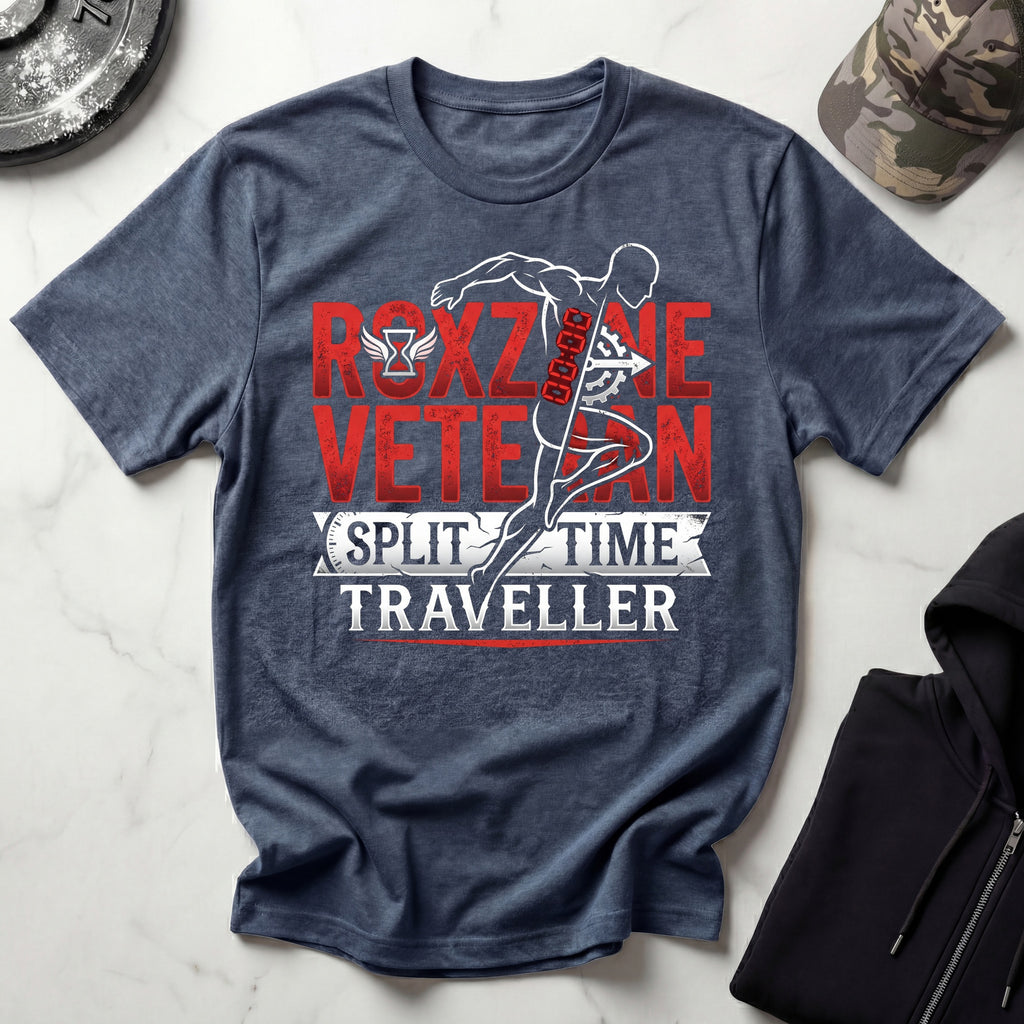 Roxzone Veteran Split Time Traveller Gym T-Shirt