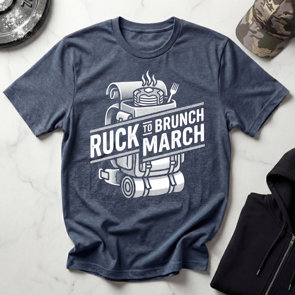 Ruck March To Brunch Retro Gym T-Shirt