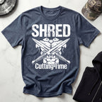 Shred Cutting Time Knife Graphic Vintage Gym T-Shirt