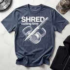 Shred Cutting Time Kettlebell Knife Graphic Vintage Gym T-Shirt