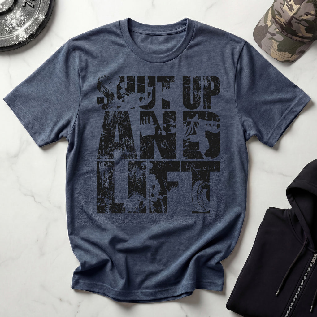 Shut Up and Light Graphic Vintage Gym T-Shirt