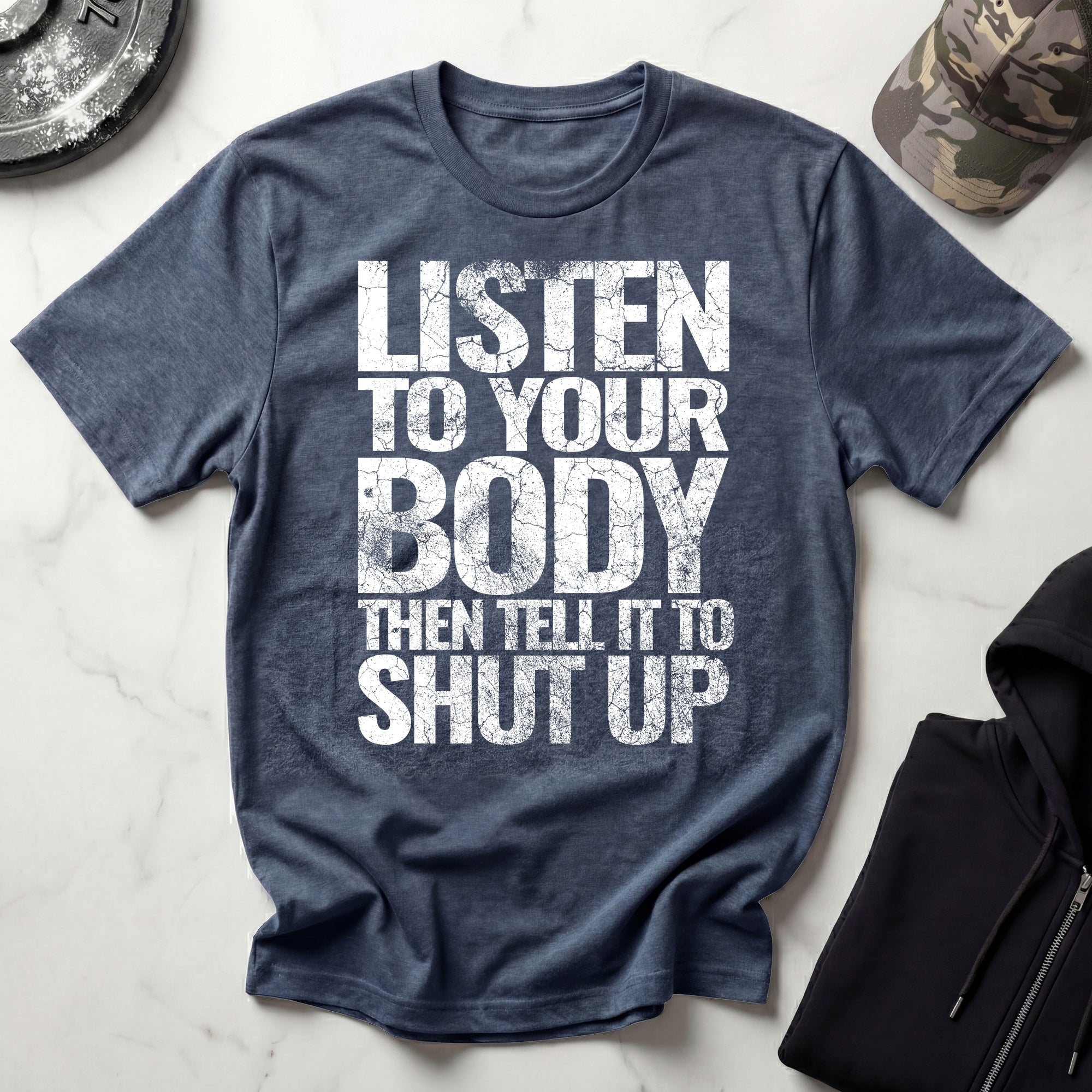 Shut Up and Listen Graphic Gym T-Shirt