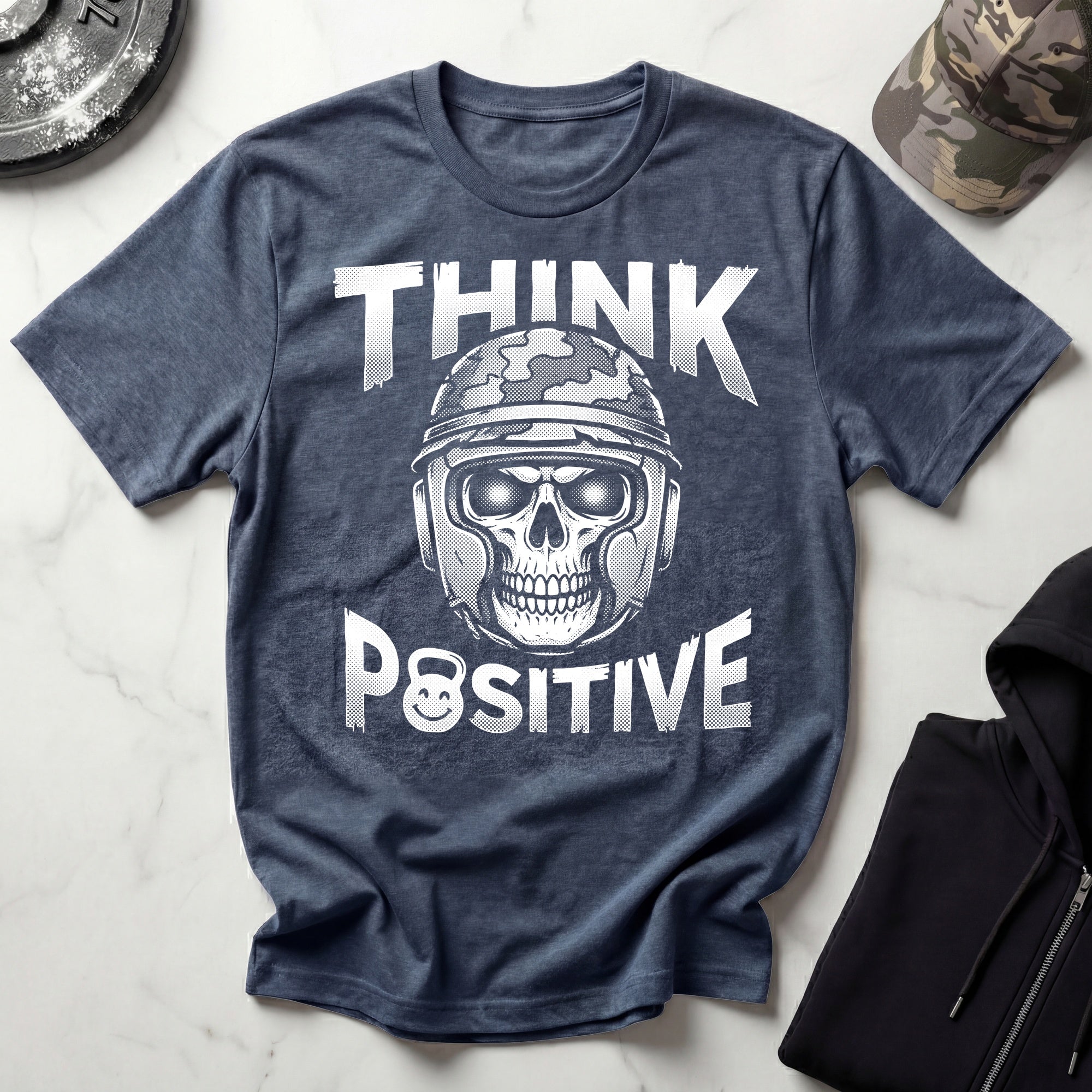 Think Positive Military Training Mindset Gym T-Shirt