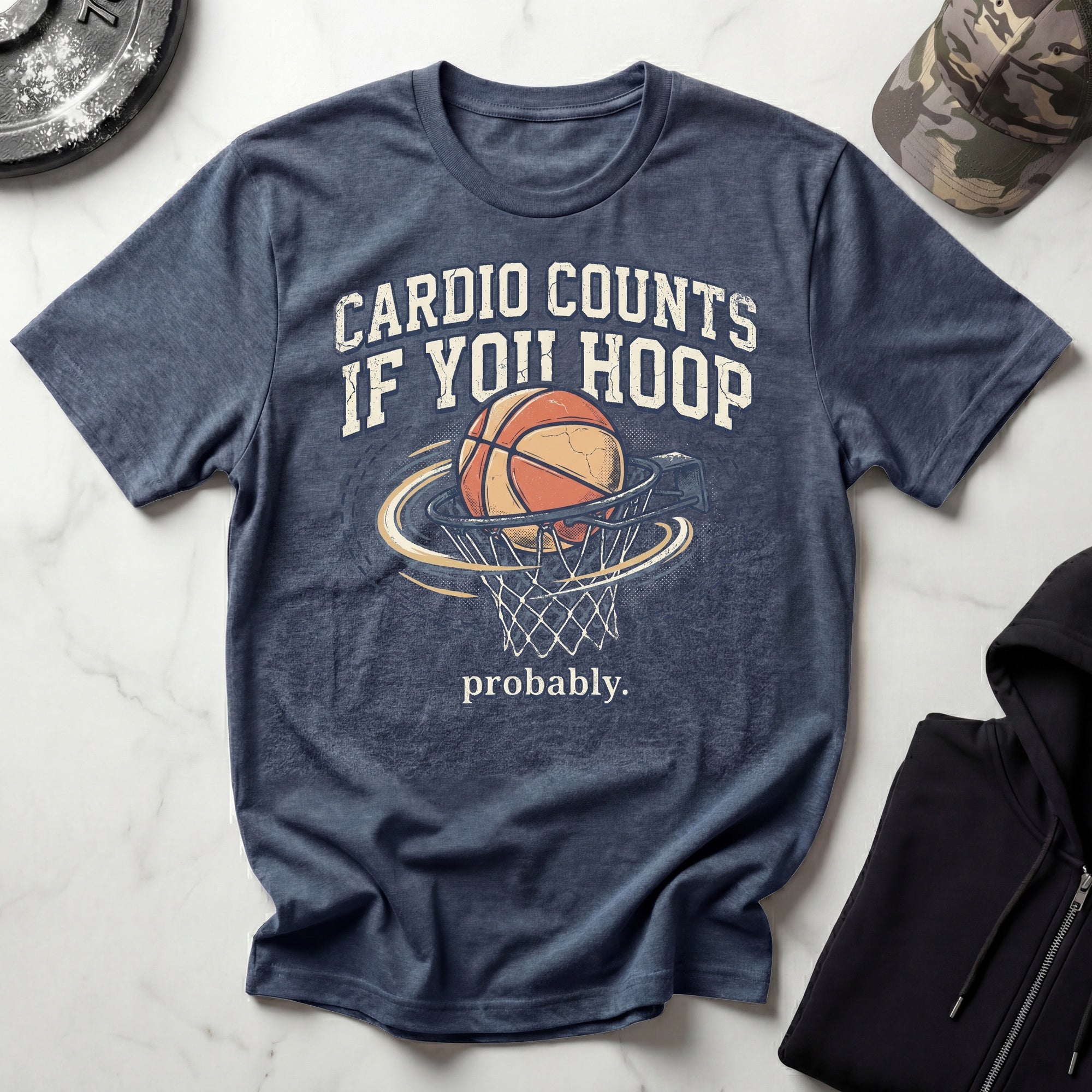 Basketball Hoop Cardio Graphic Gym T-Shirt