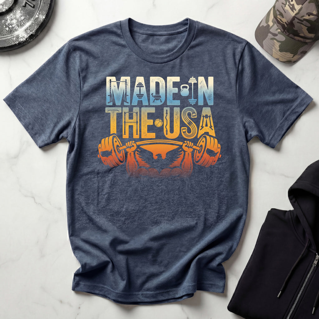 Made In USA Art Print Vintage Gym T-Shirt