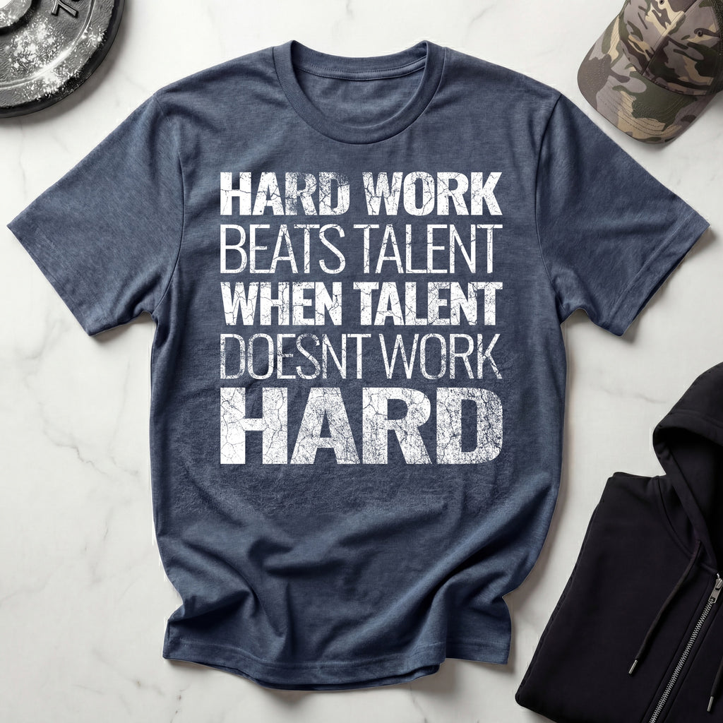 Hard Work Grunge Graphic Gym T-Shirt