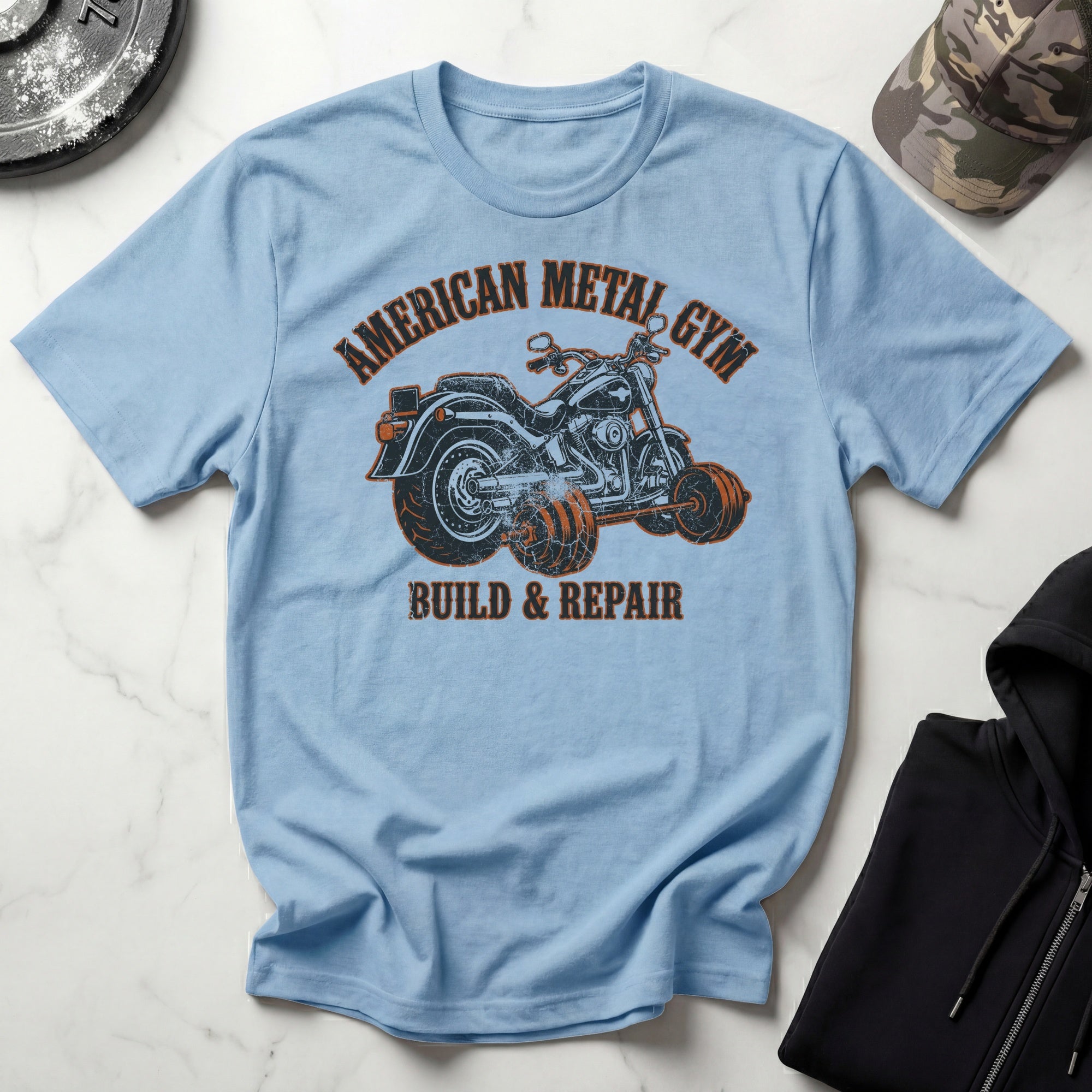 American Metal Build and Repair Vintage Graphic Gym T-Shirt
