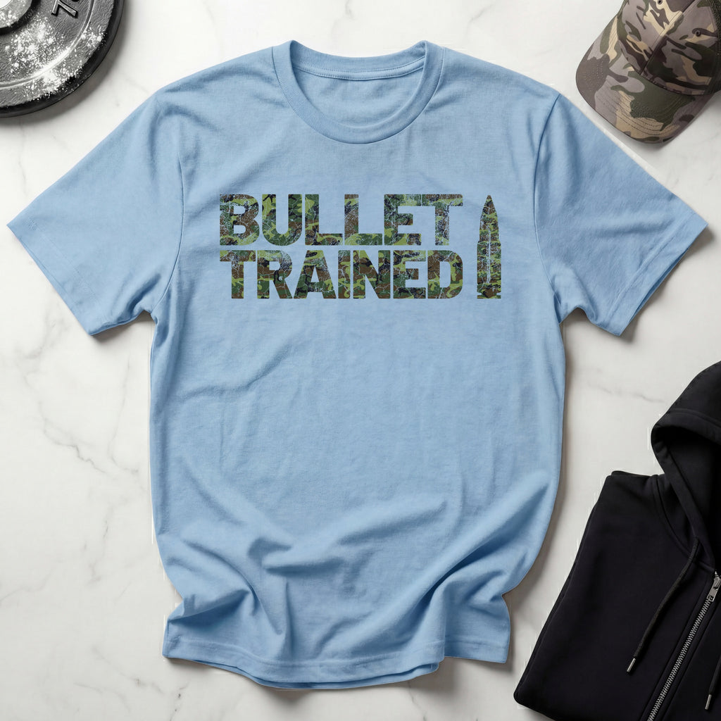 Camo Bullet Trained Graphic Gym T-Shirt