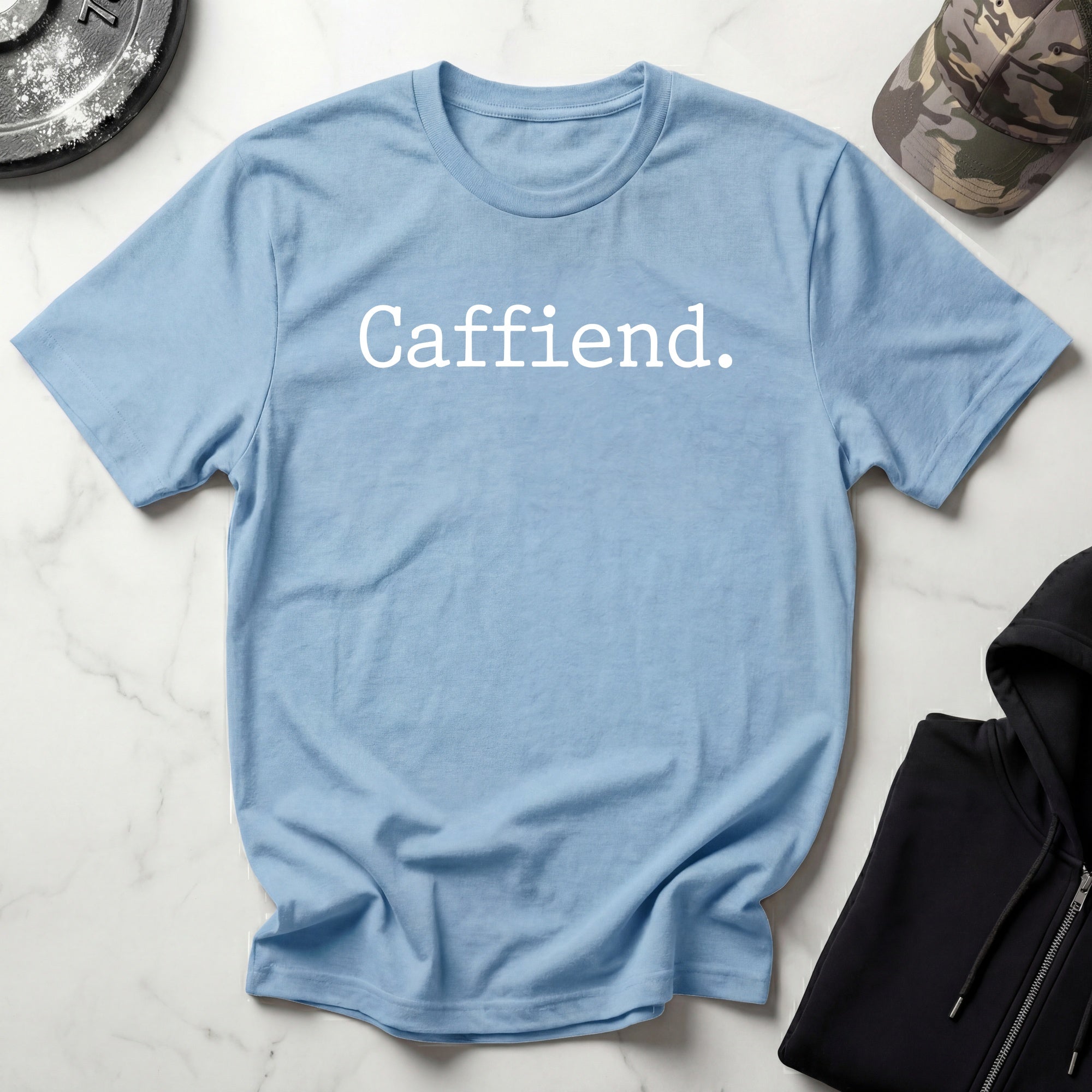 Caffiend Type Retro Gym T-Shirt