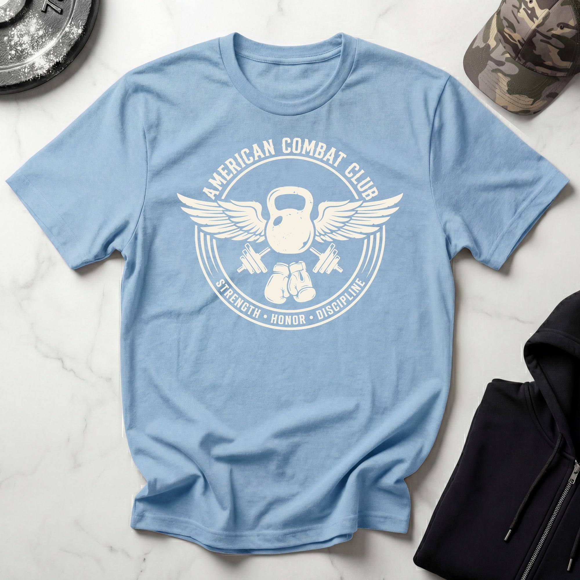 American Combat Club Gym Vintage Retro Gym T-Shirt