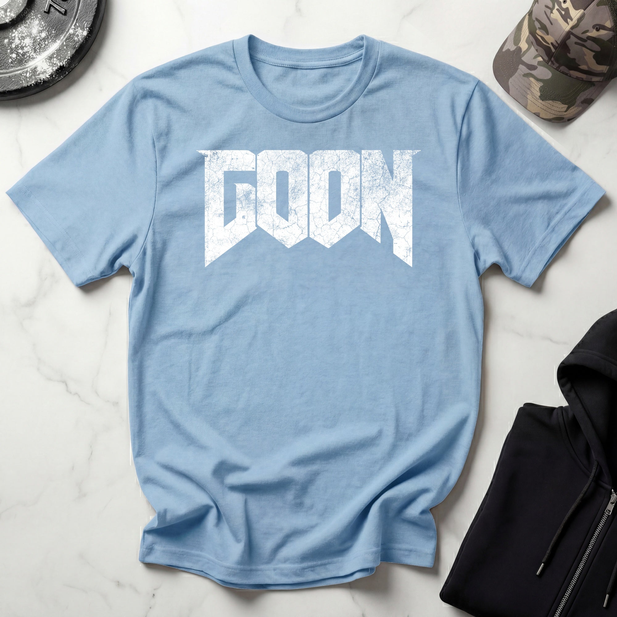 Doomed Goon Graphic Grunge Vintage Gym T-Shirt