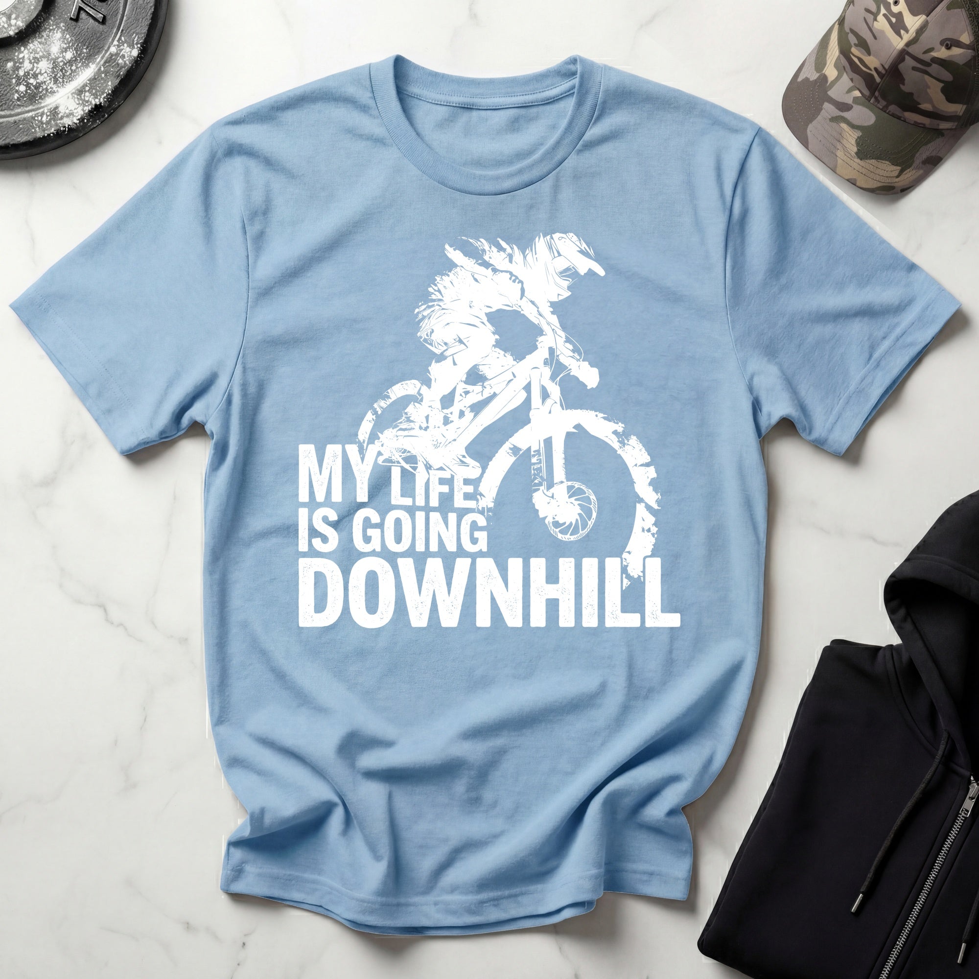 My Life Is Going Downhill MTB Gym T-Shirt