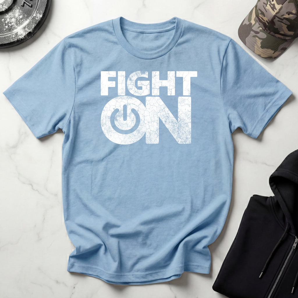 Fight ON Graphic Vintage Gym T-Shirt