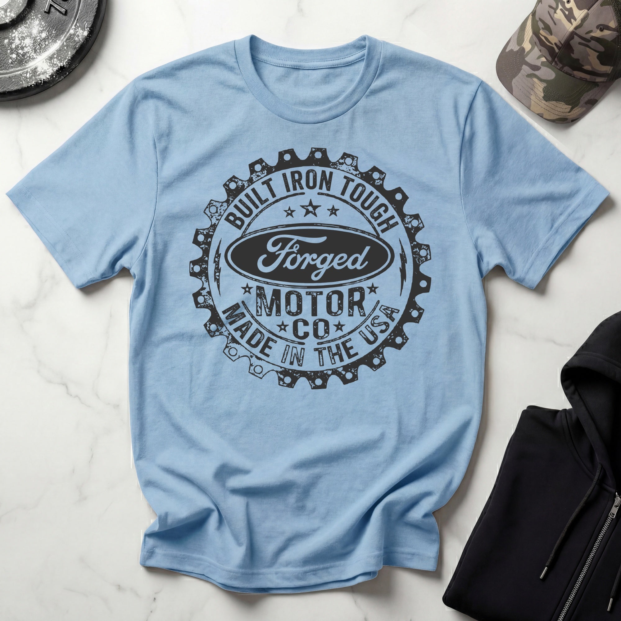 Forged In The USA Vintage Gym T-Shirt