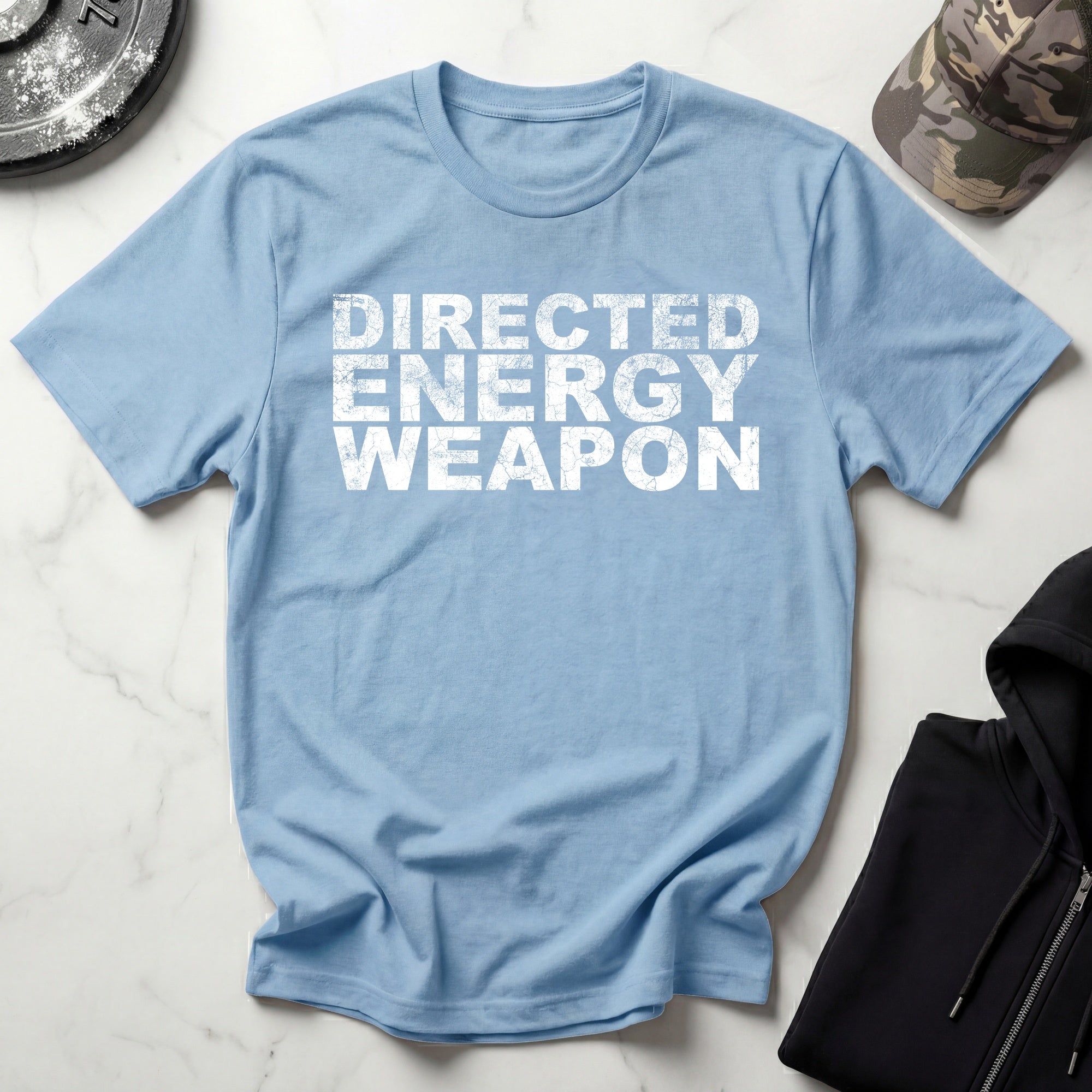 Directed Energy Grunge White Gym T-Shirt