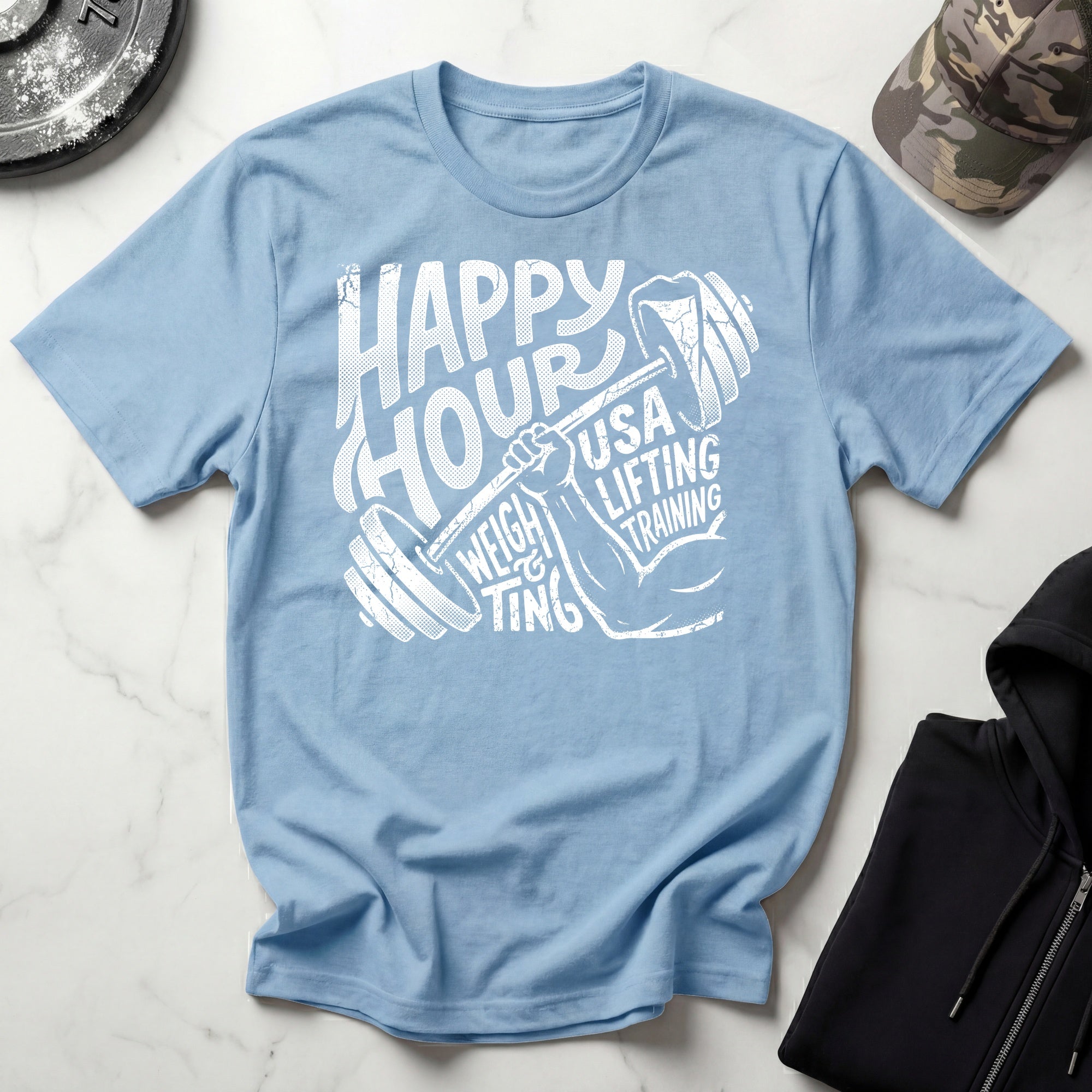 Happy Hour Lifting Workout Gym T-Shirt