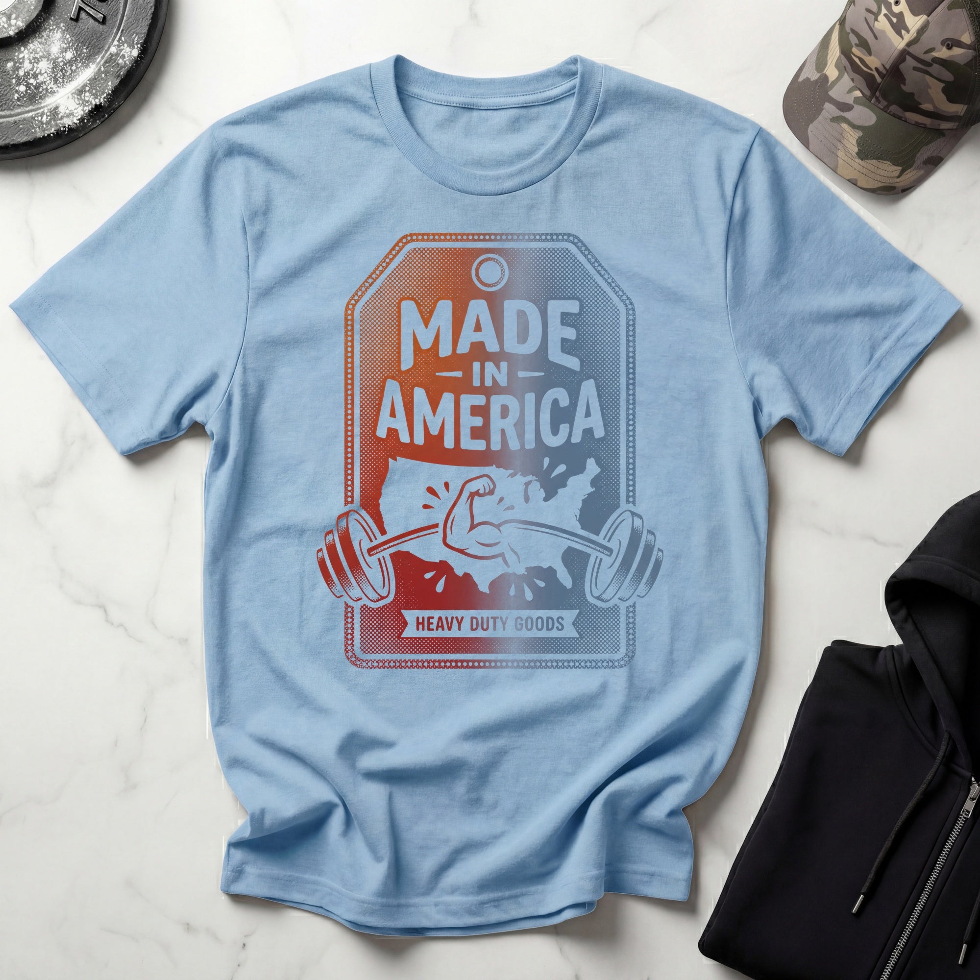 Made in USA Heavy Duty Goods Gym T-Shirt