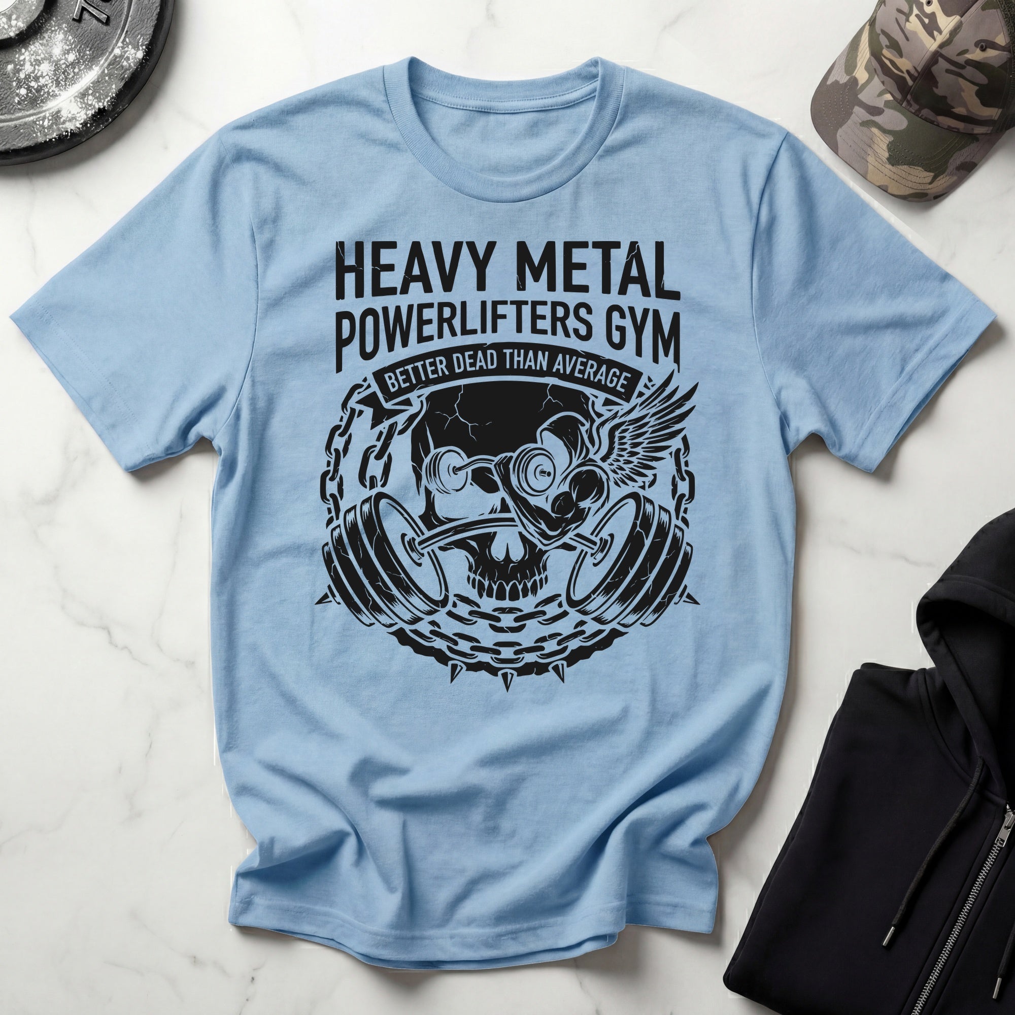 Heavy Metal Powerlifters Club Dark Vintage Gym Tee