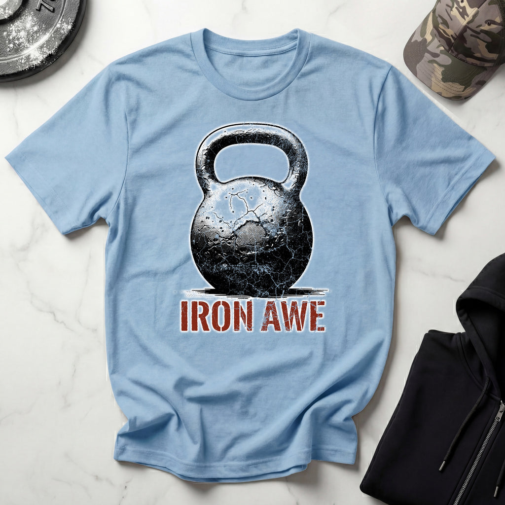 Iron Awe Kettlebell Graphic Gym T-Shirt