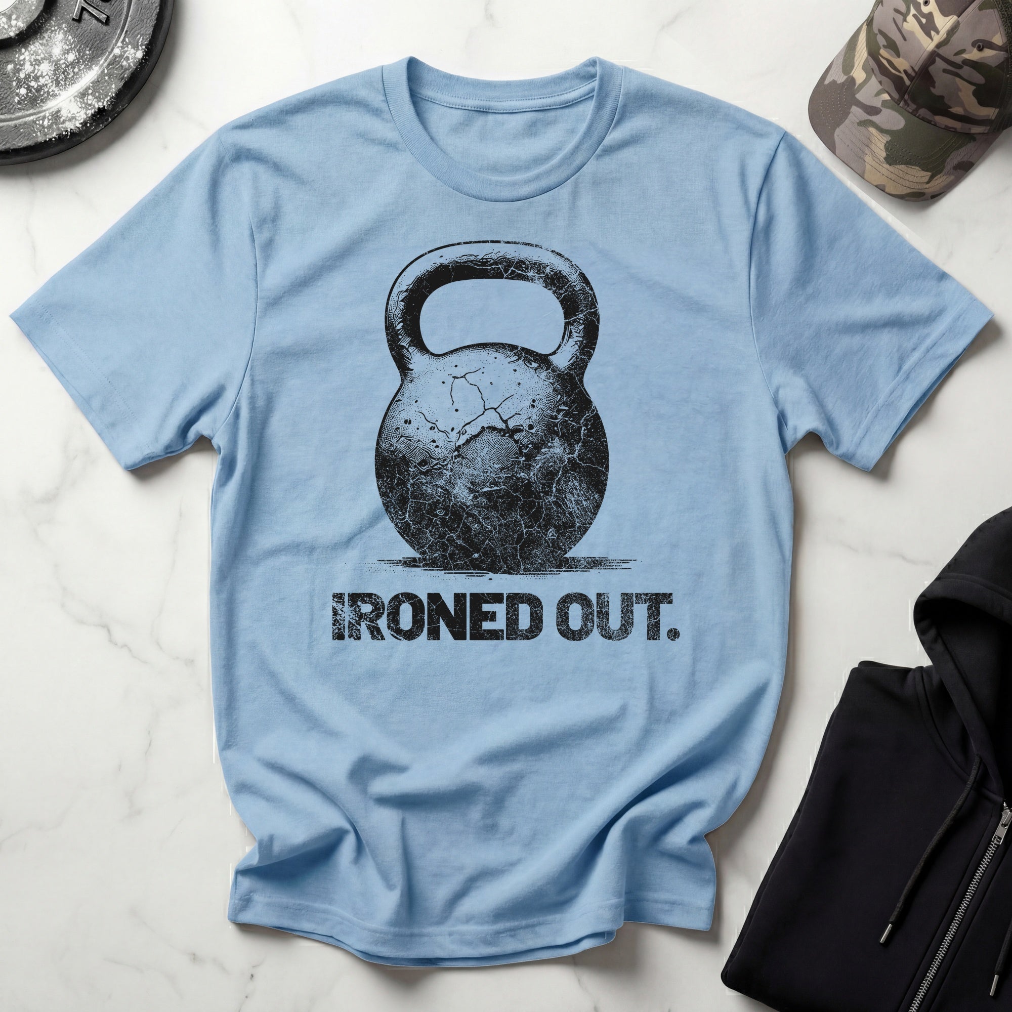 Ironed Out Kettlebell Retro Gym T-Shirt