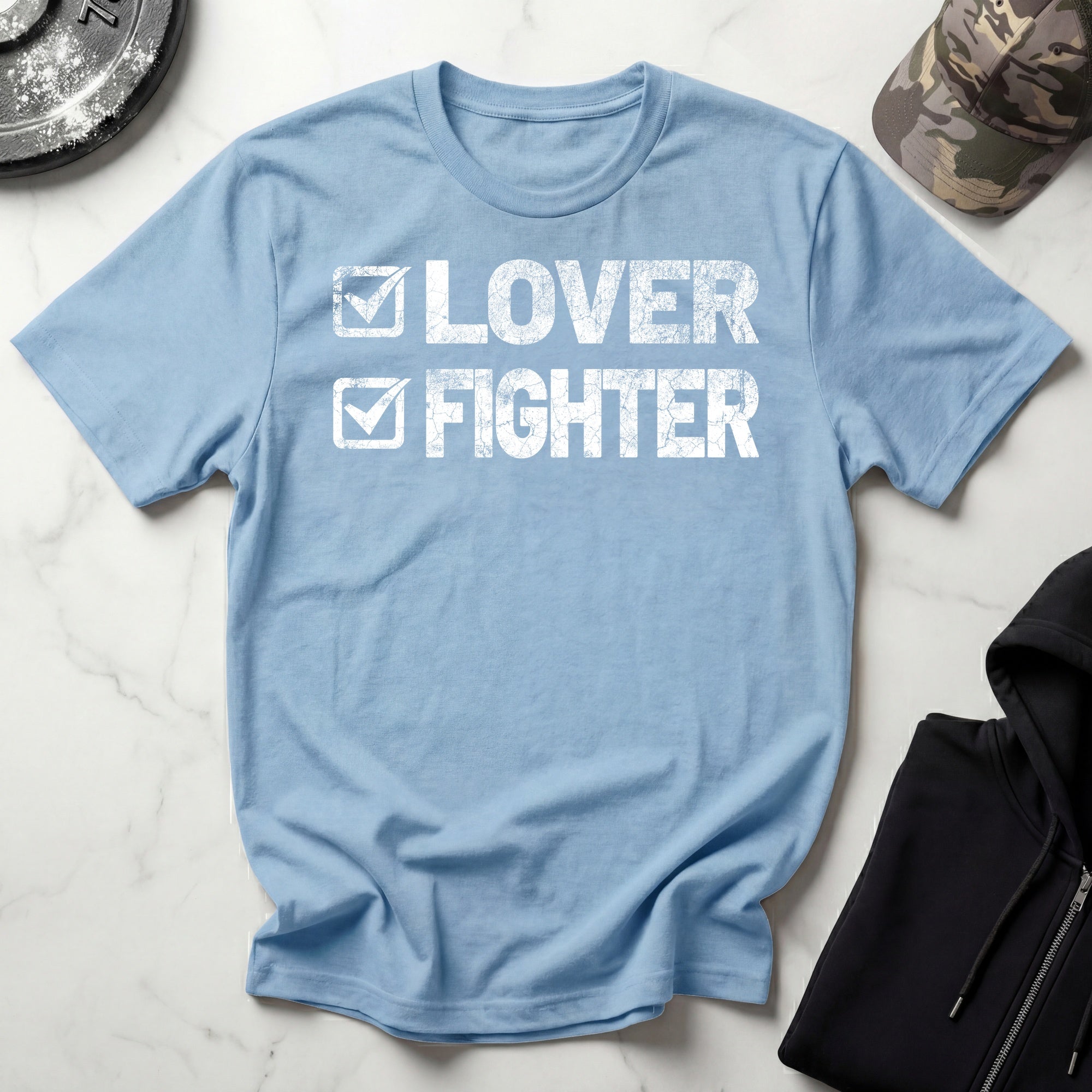 Lover + Fighter Retro Gym T-Shirt