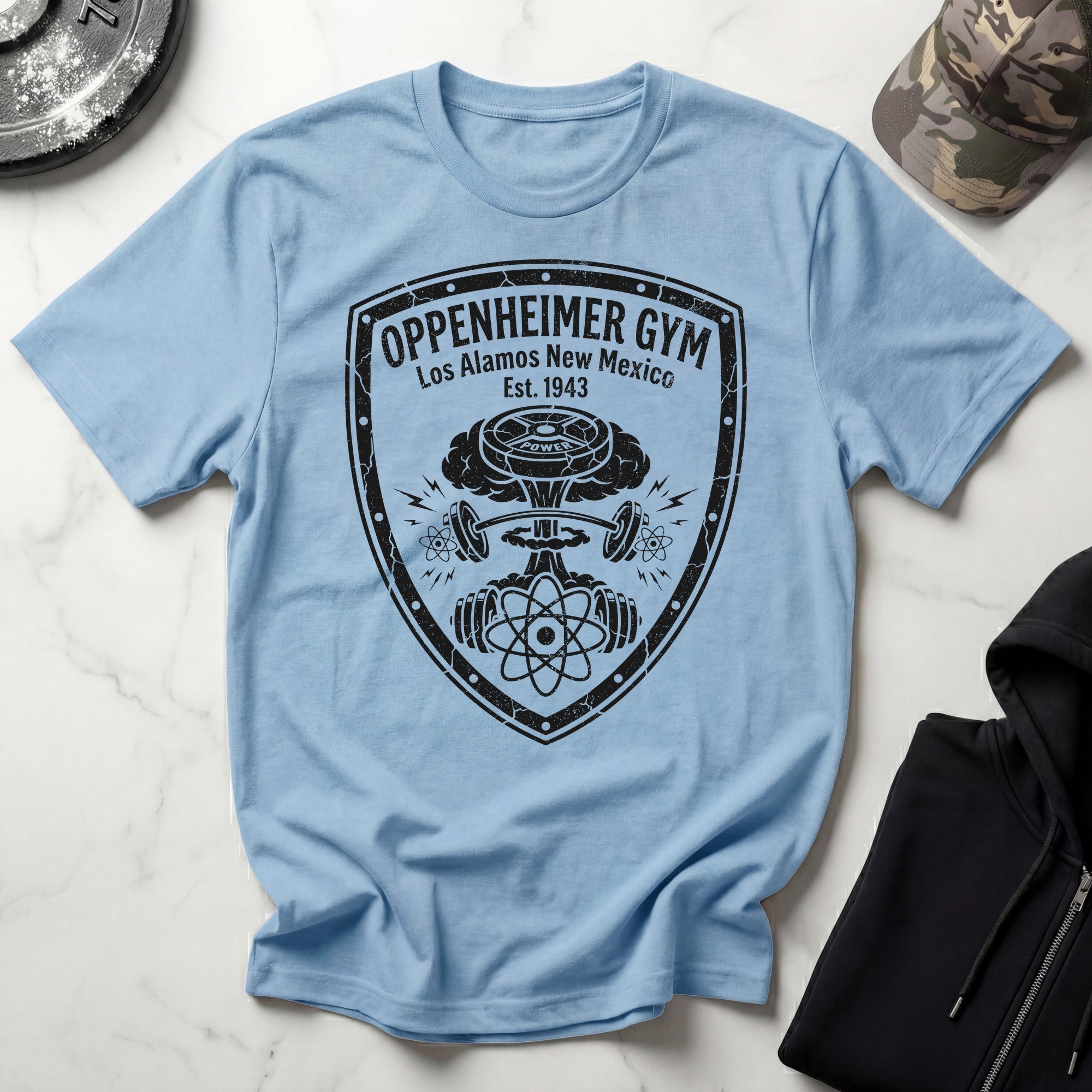 Oppenheimer Explosive Vintage Insignia Gym Tee