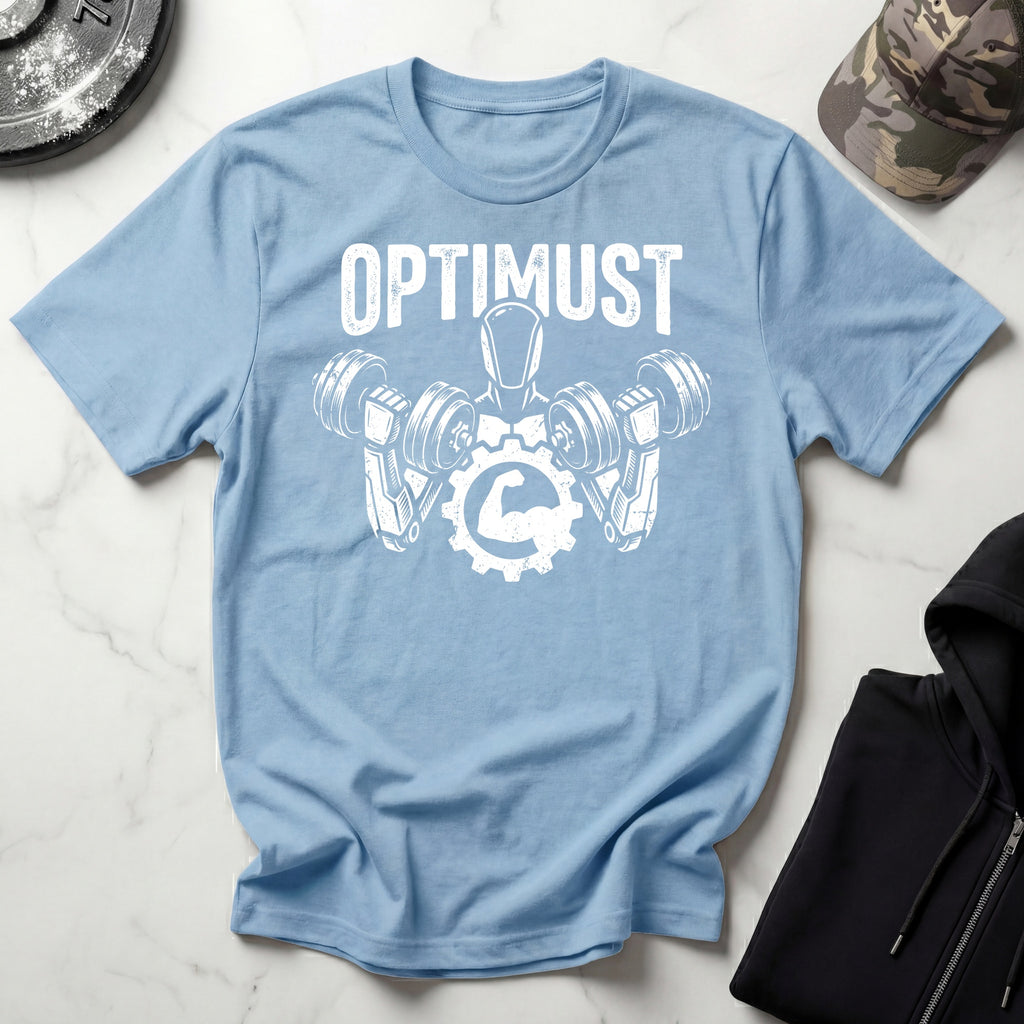 Optimust Jacked Robot Graphic Gym T-Shirt