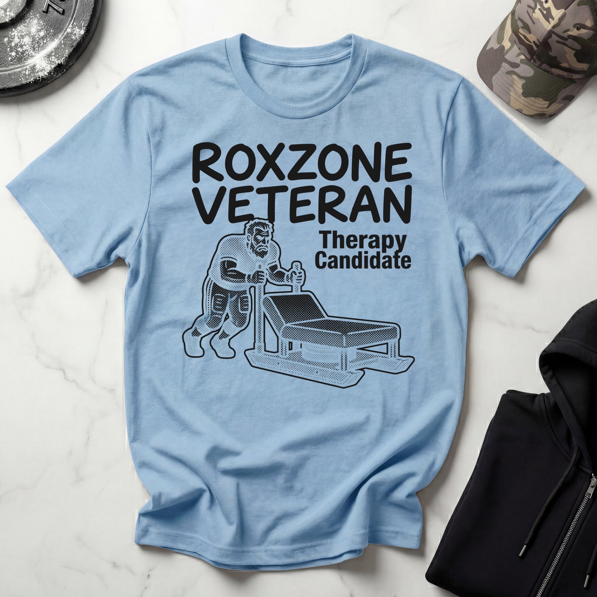 Roxzone Veteran Graphic Dark Gym T-Shirt
