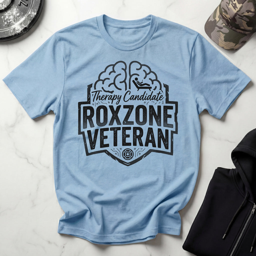 Roxzone Veteran Brain Graphic Dark Gym T-Shirt