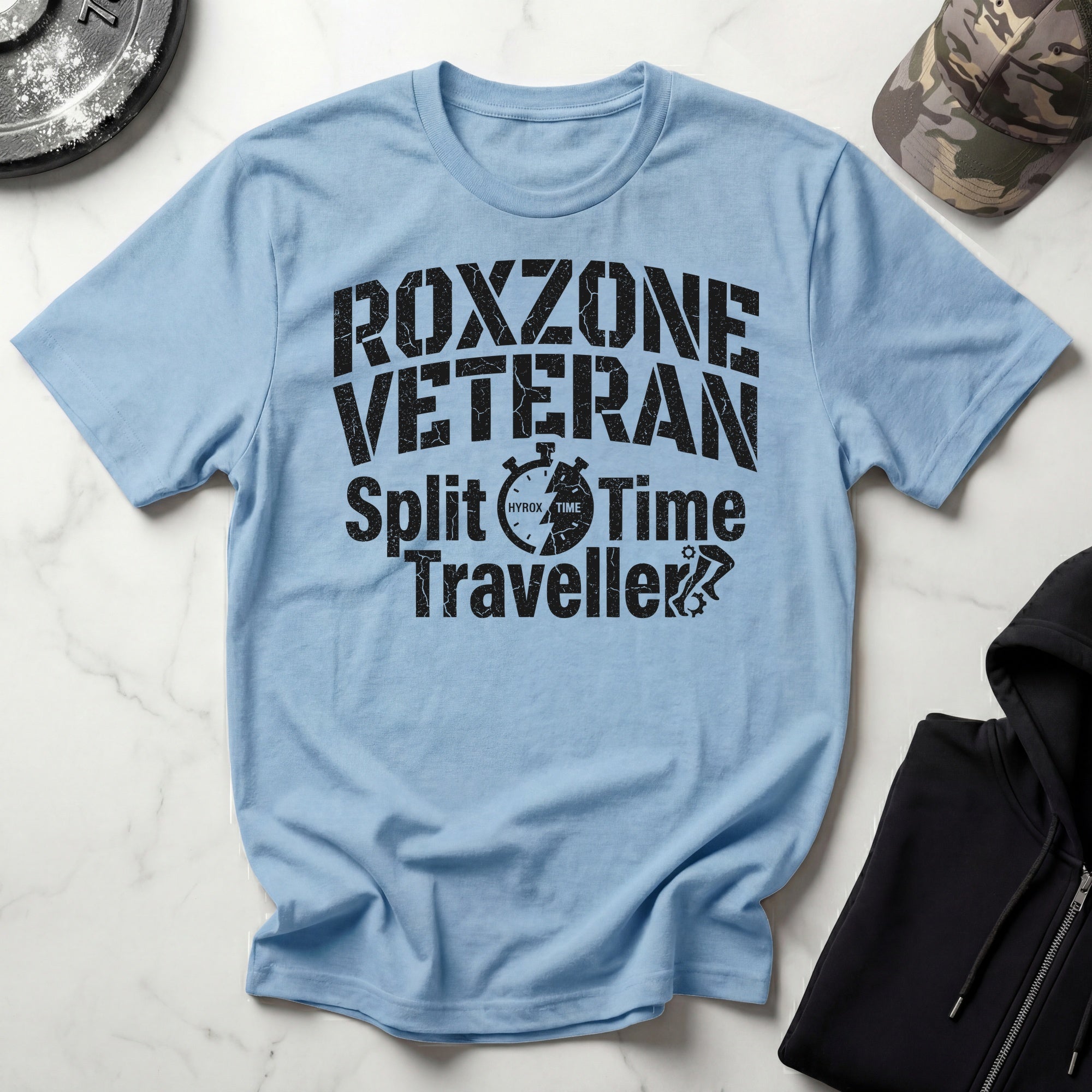 Roxzone Veteran Split Time Traveller Dark Gym T-Shirt