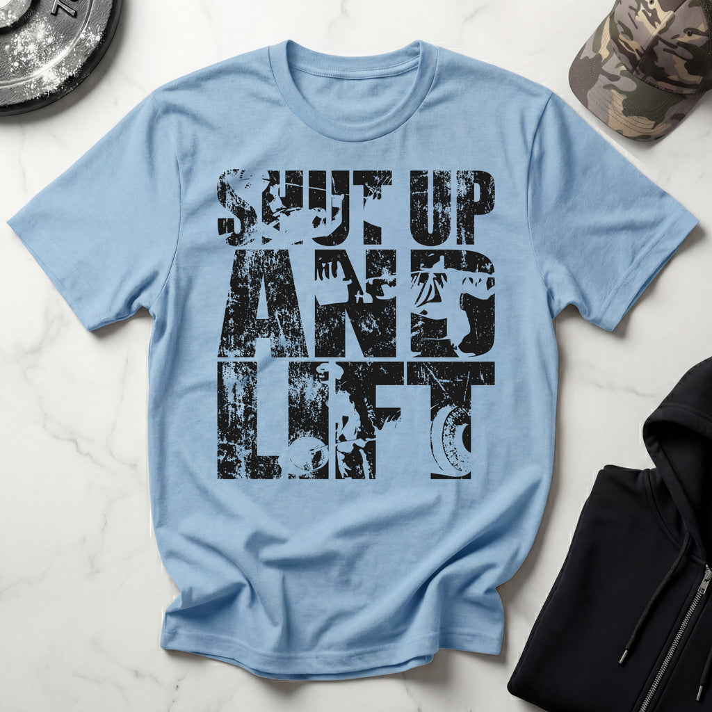 Shut Up and Light Graphic Vintage Gym T-Shirt
