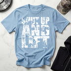 Shut Up and Lift Heavy Graphic Vintage Gym T-Shirt