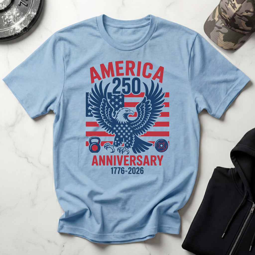 USA 250 Anniversary Gym Graphic Retro Gym T-Shirt