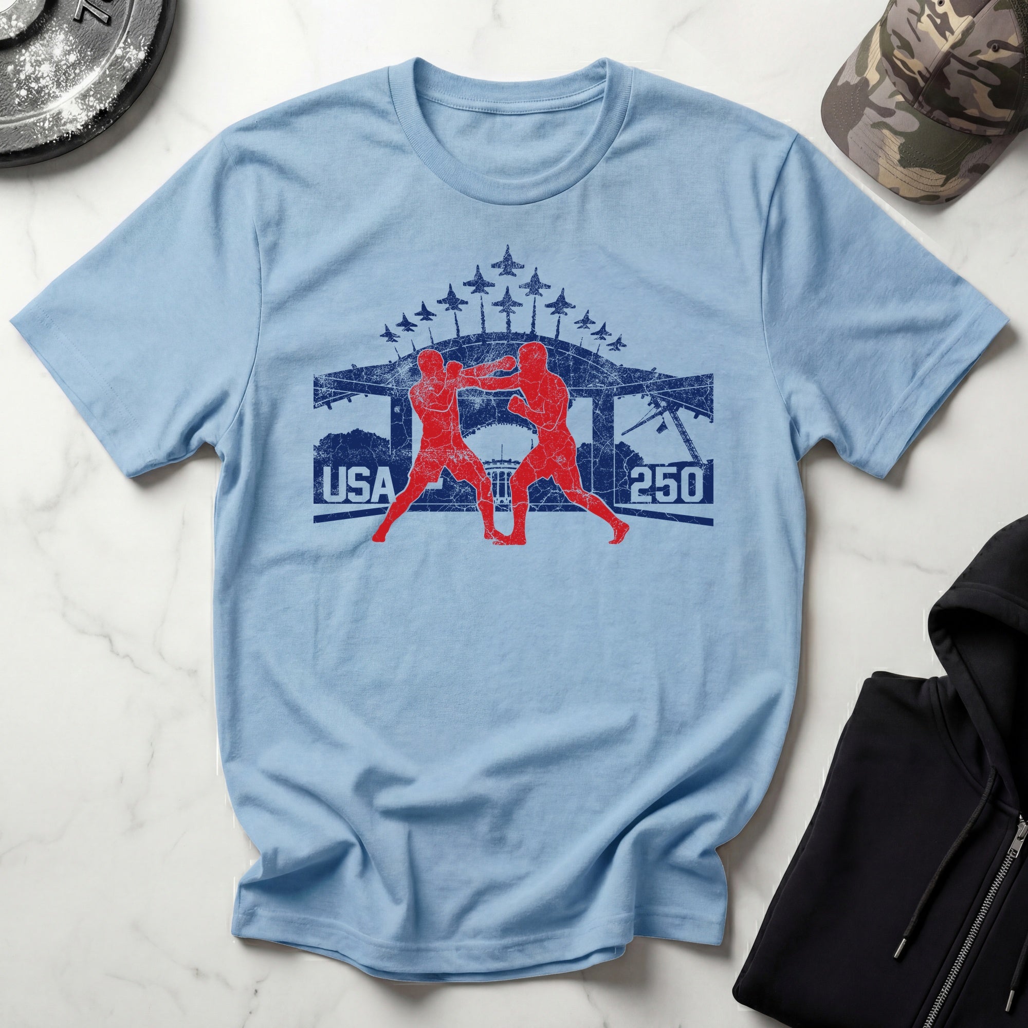 USA Freedom 250 Graphic MMA Gym T-Shirt