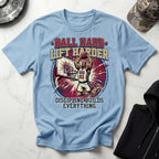 Basketball Ball Hard Lift Harder Gym T-Shirt