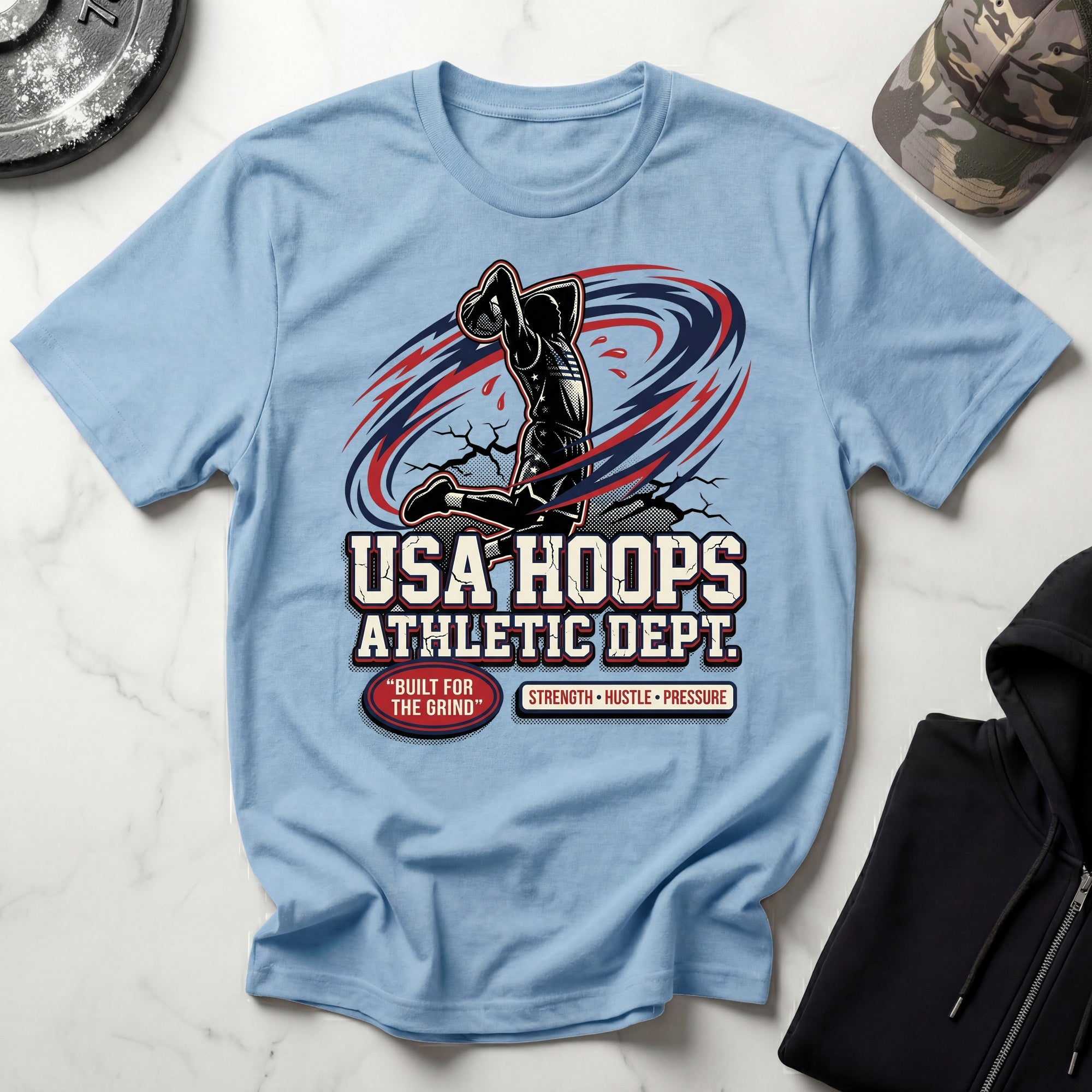 Basketball USA Hoops Gym T-Shirt