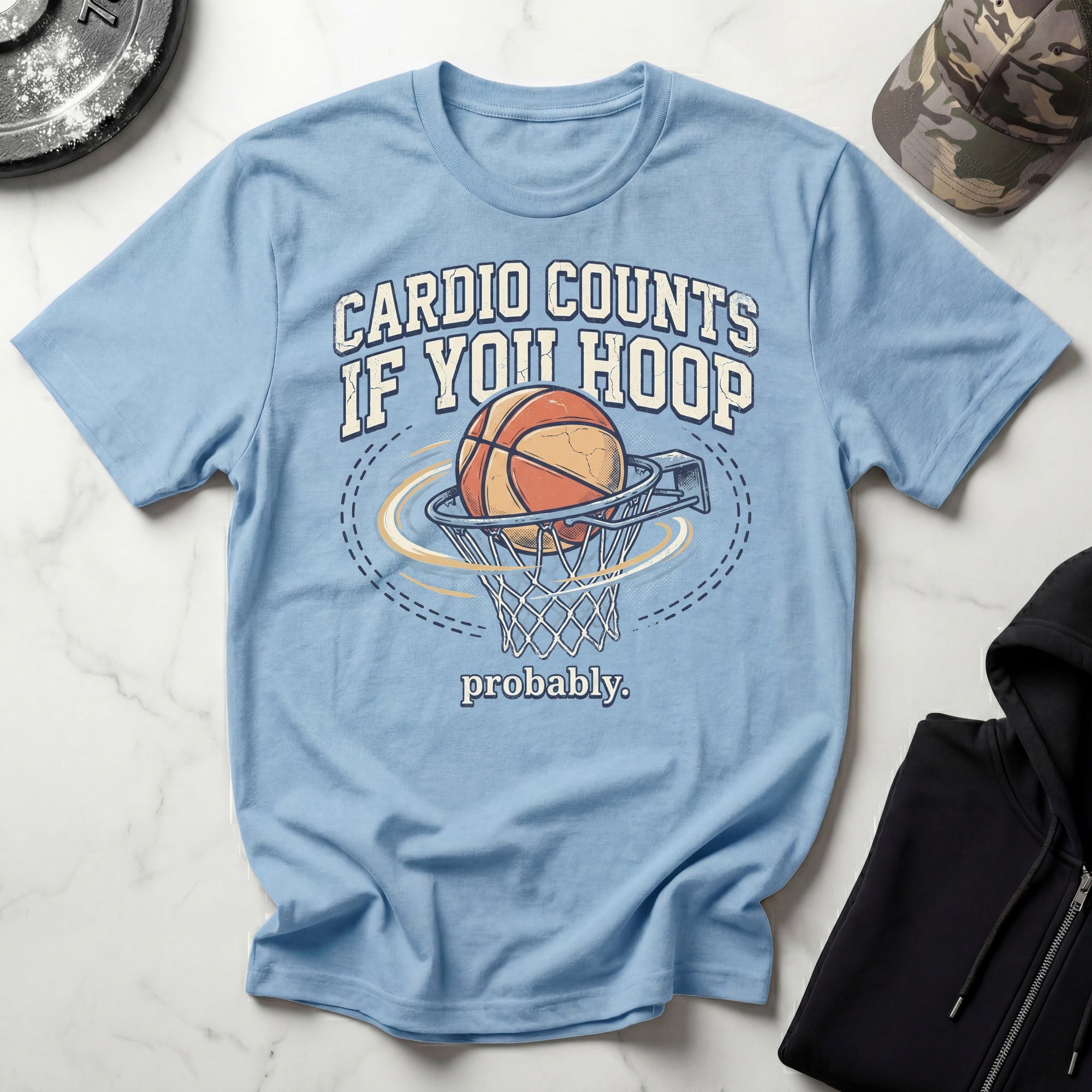 Basketball Hoop Cardio Graphic Gym T-Shirt
