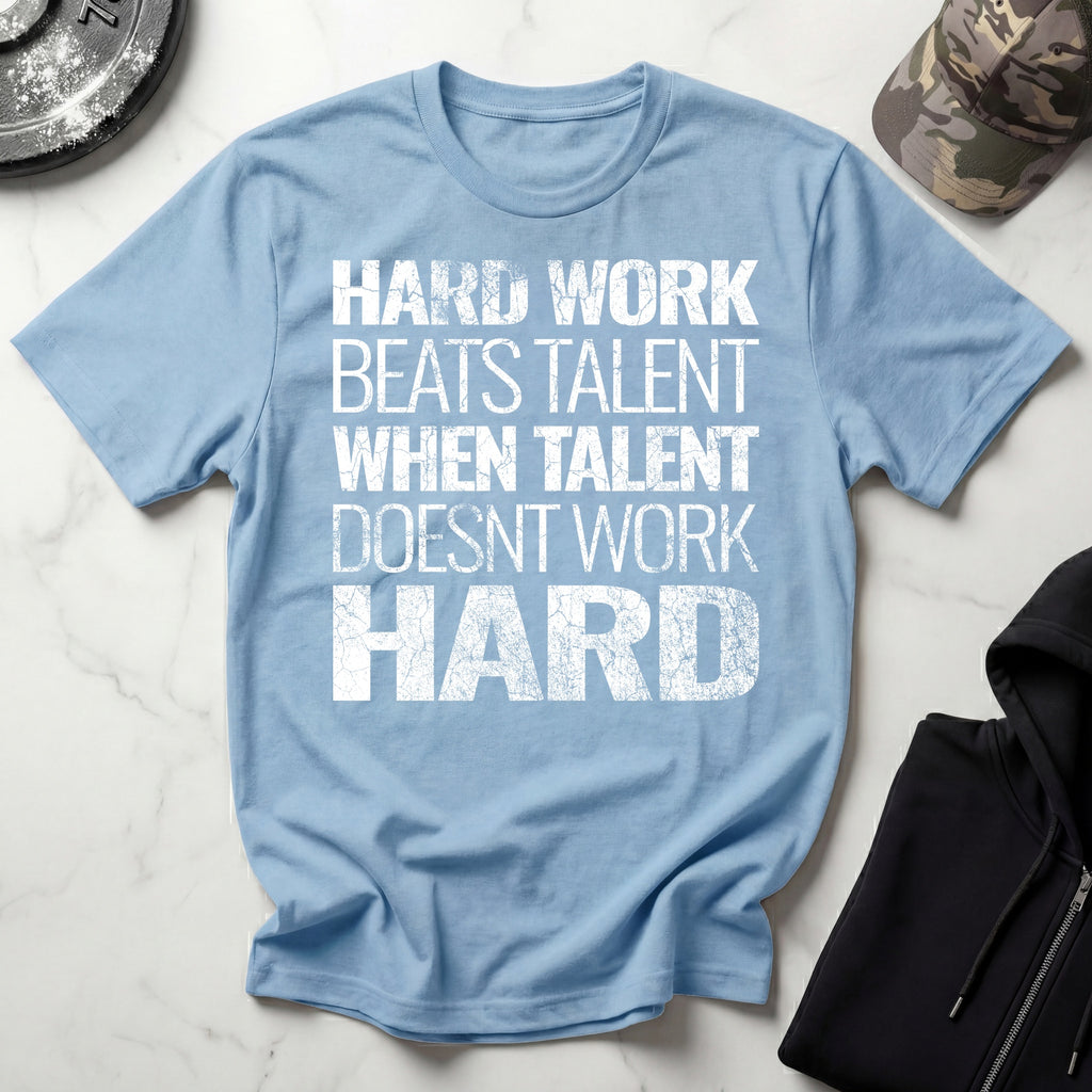 Hard Work Grunge Graphic Gym T-Shirt