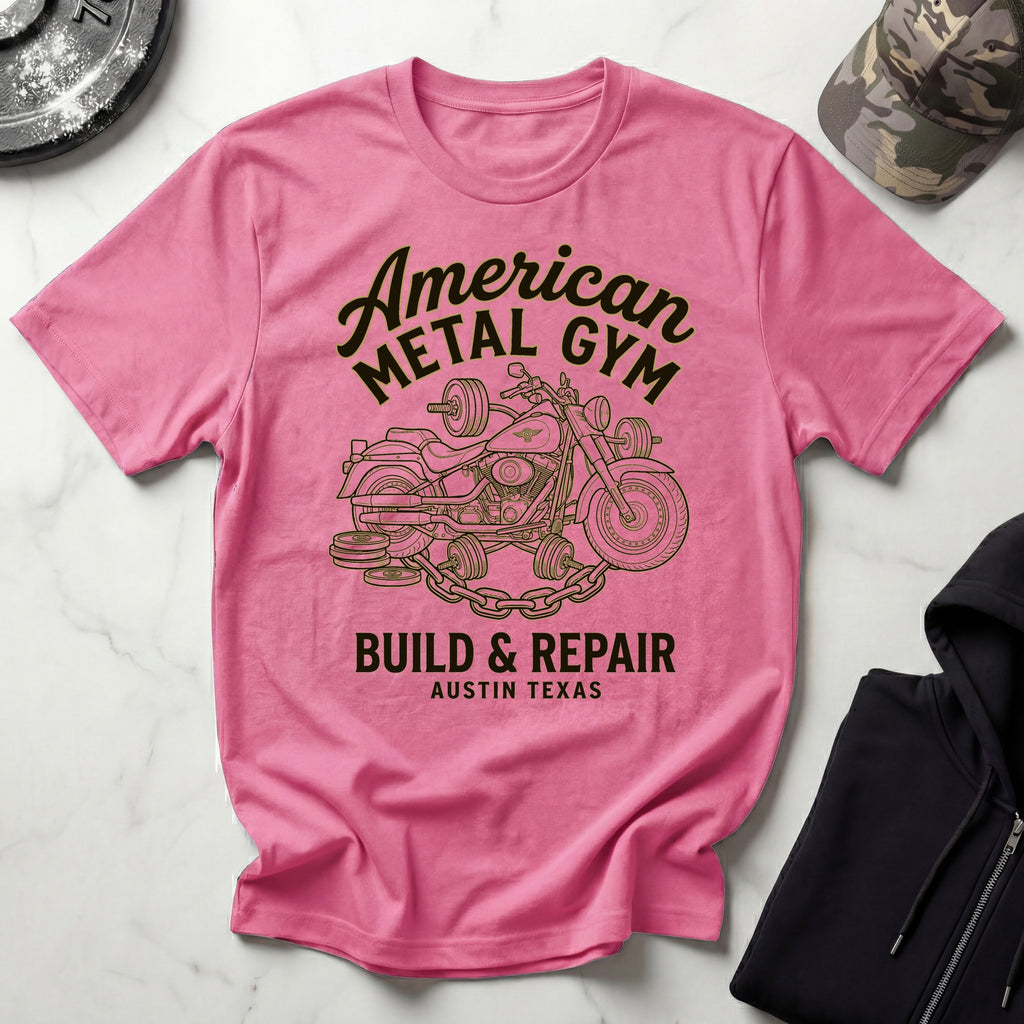 American Metal Austin TX Build and Repair Vintage Graphic Gym T-Shirt
