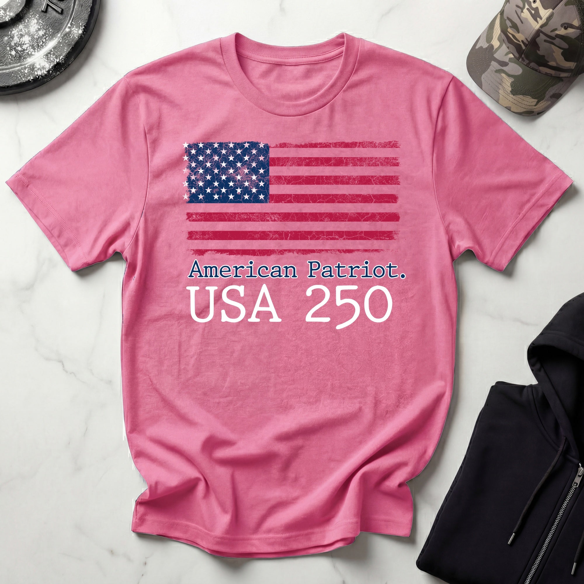 American Patriot 250 Stars and Stripes Vintage Gym T-Shirt