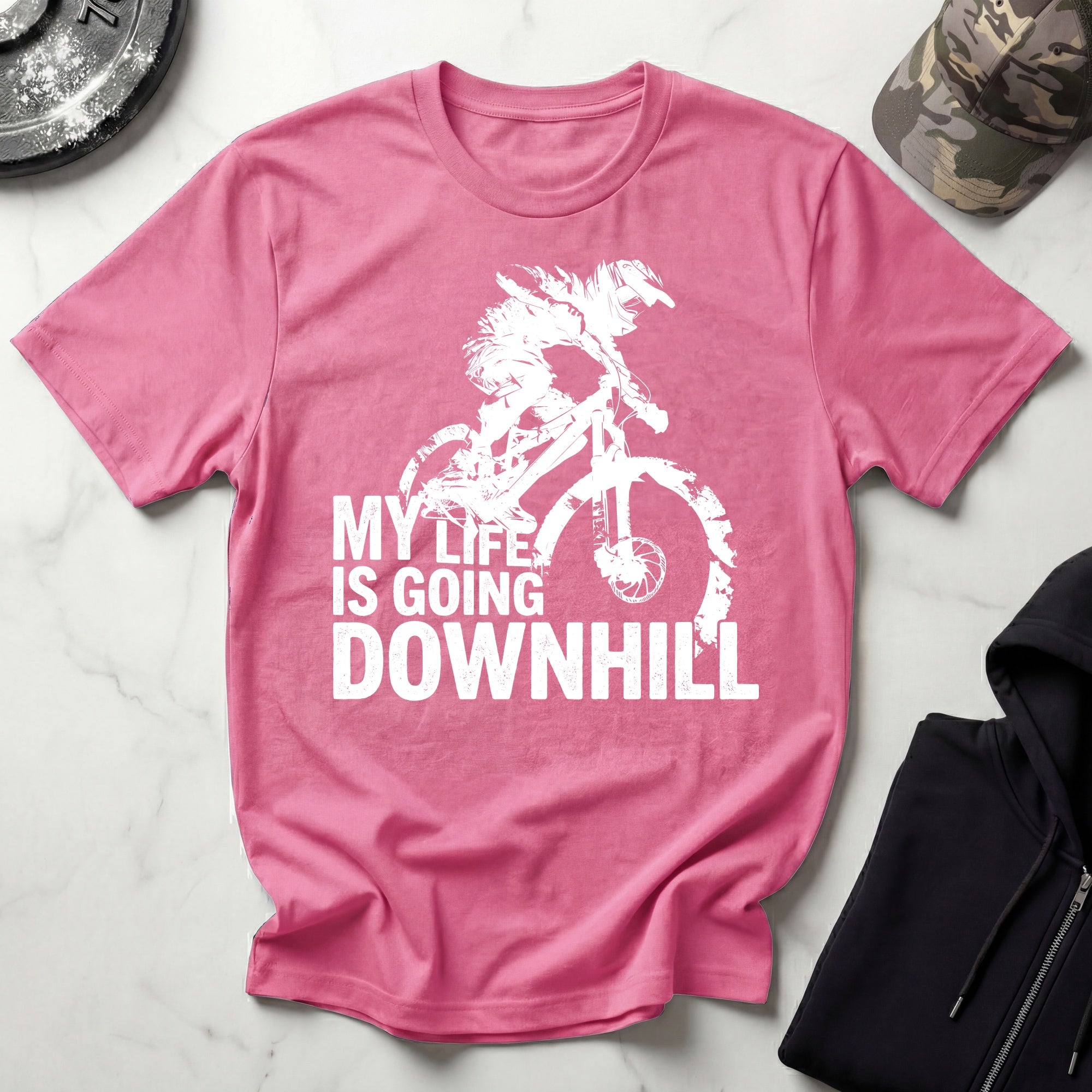 My Life Is Going Downhill MTB Gym T-Shirt