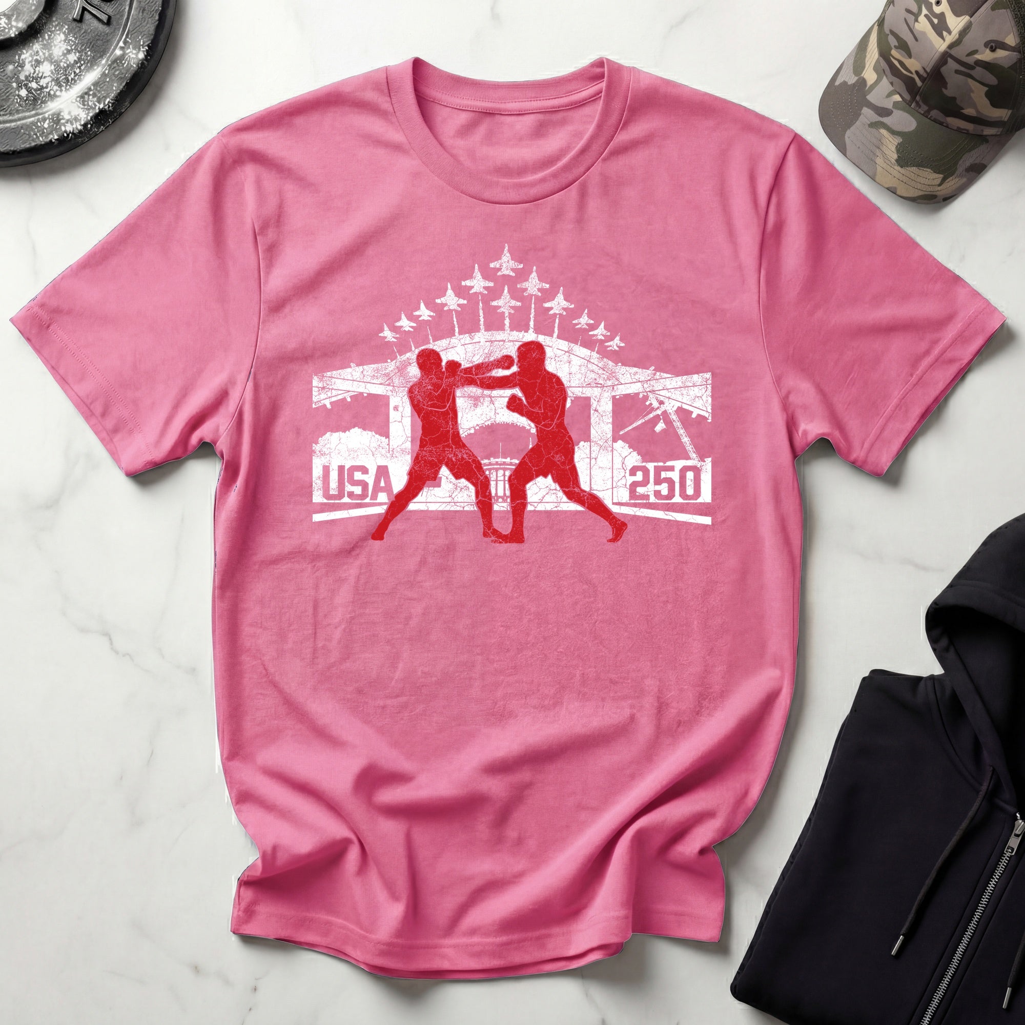 USA Freedom 250 Graphic Vintage Gym T-Shirt