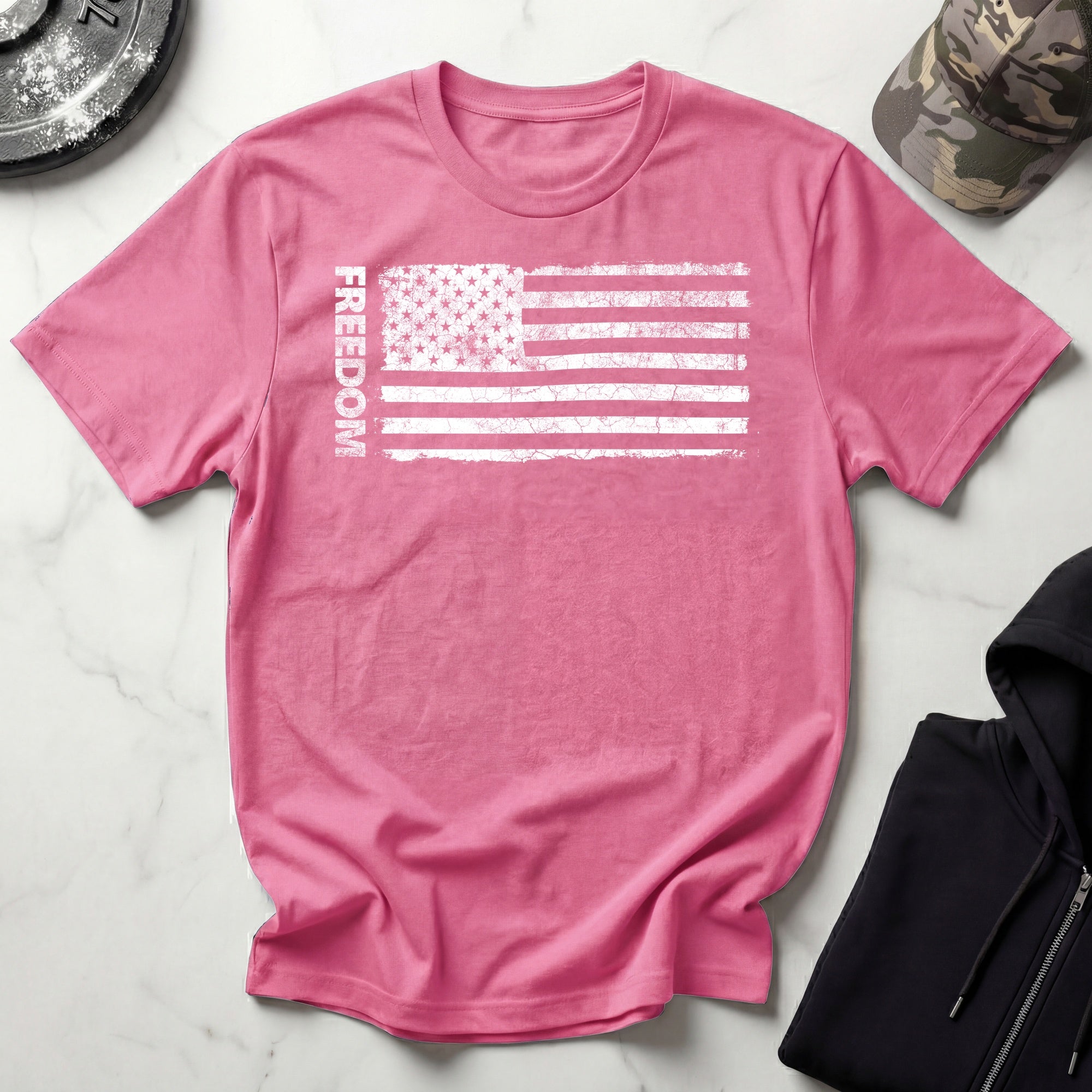 USA Freedom Flag Vintage Gym T-Shirt